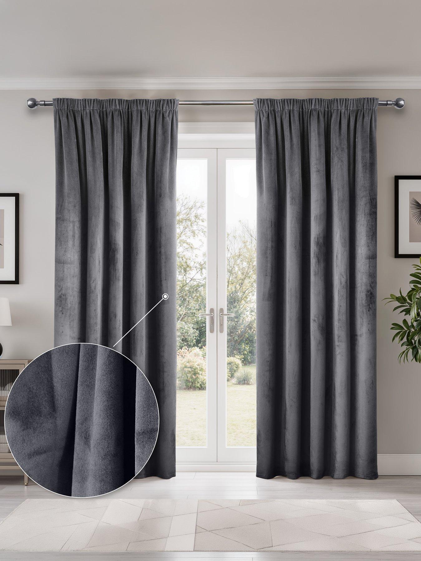 The Very Collection Dusk Velvet Blackout 90x90'' Pencil Pleat