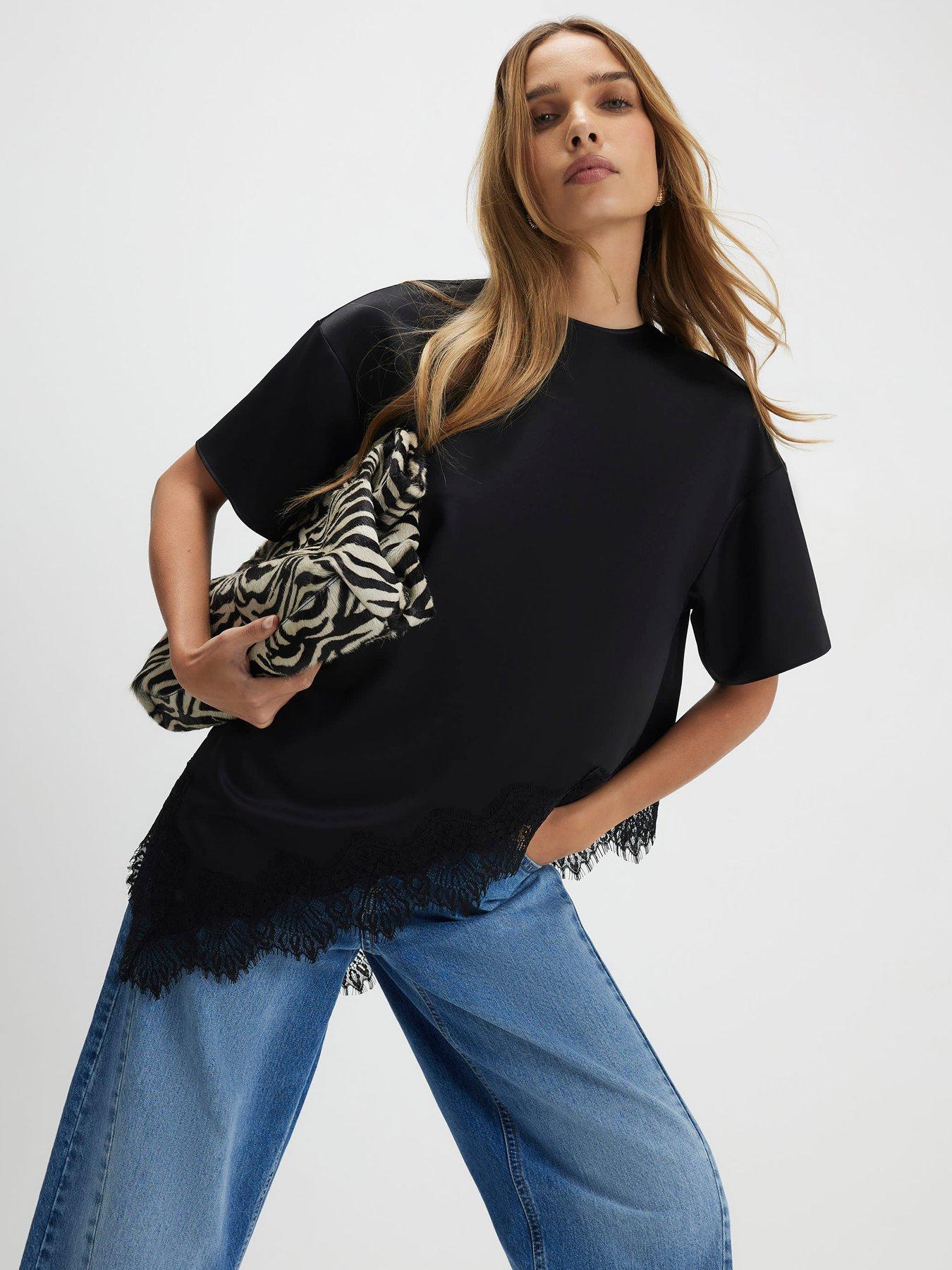 river-island-asymmetric-lace-satin-t-shirt-blackfront