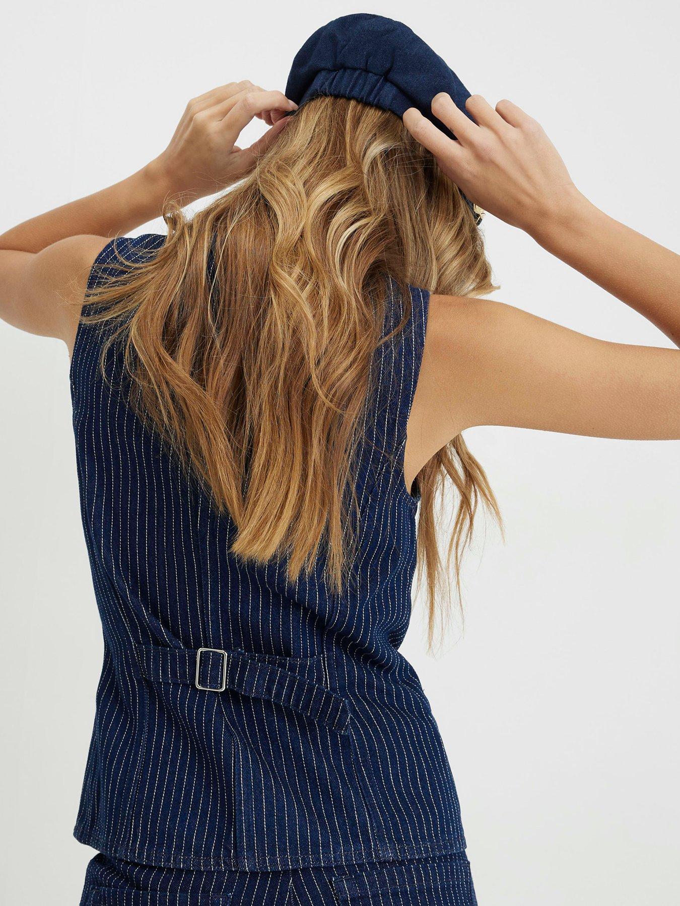 river-island-denim-striped-waistcoat-bluestillFront