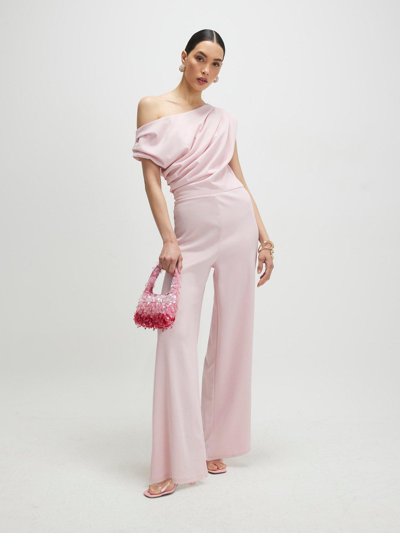 river-island-short-asymmetric-drape-jumpsuit-pink