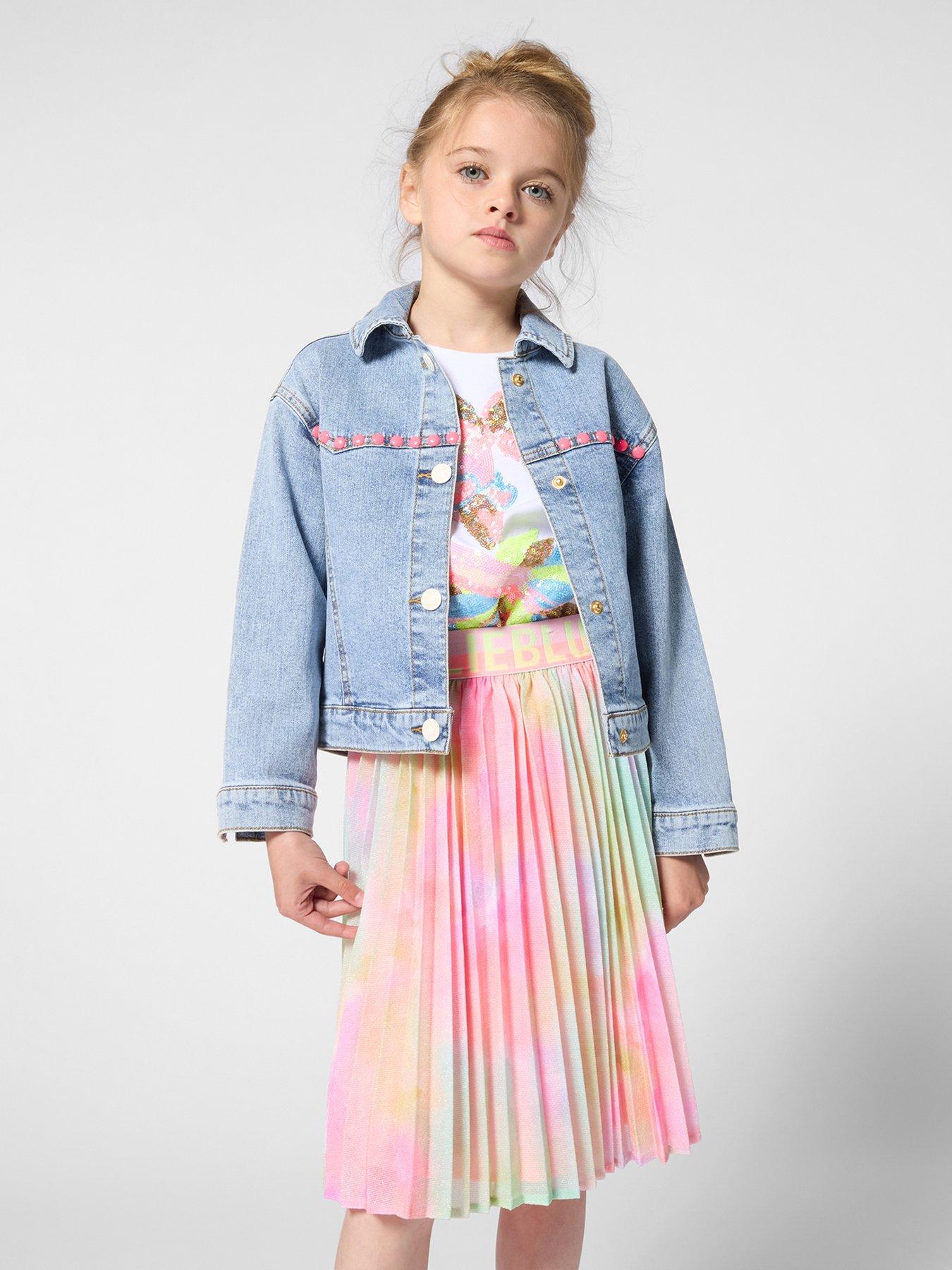 Image 1 of 5 of Billieblush Girls Pleated Skirt - Multi