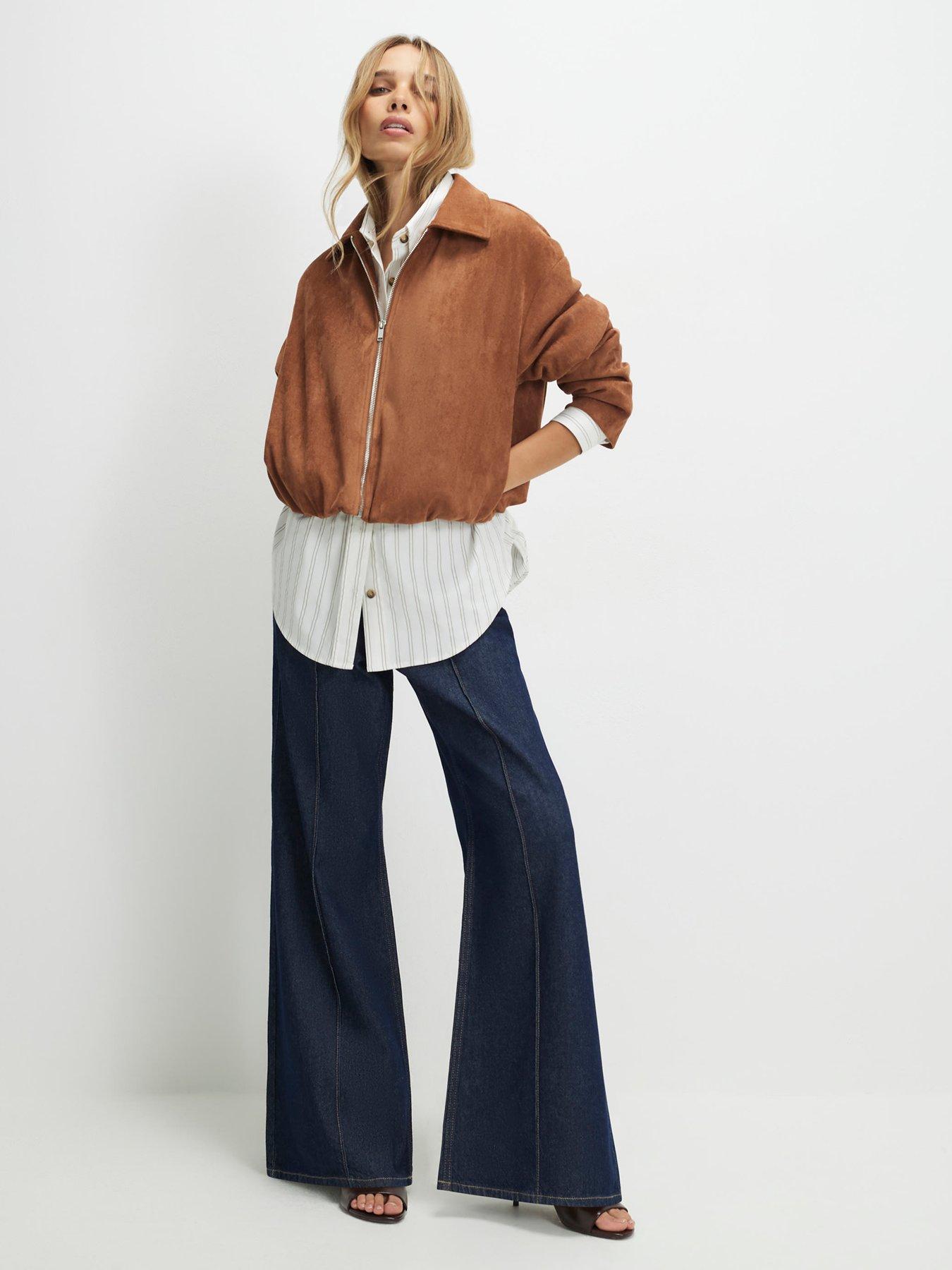 river-island-suedette-bubble-hem-bomber-orangeback