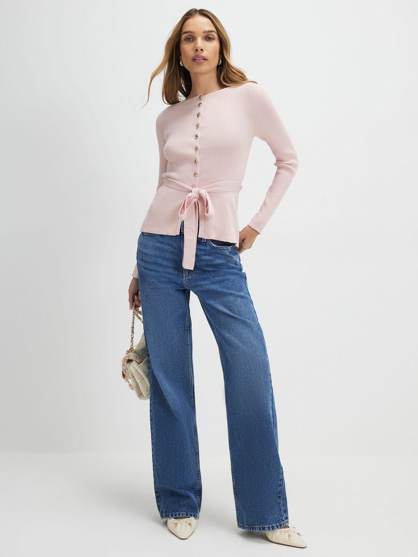 river-island-waisted-cardi-pinkback