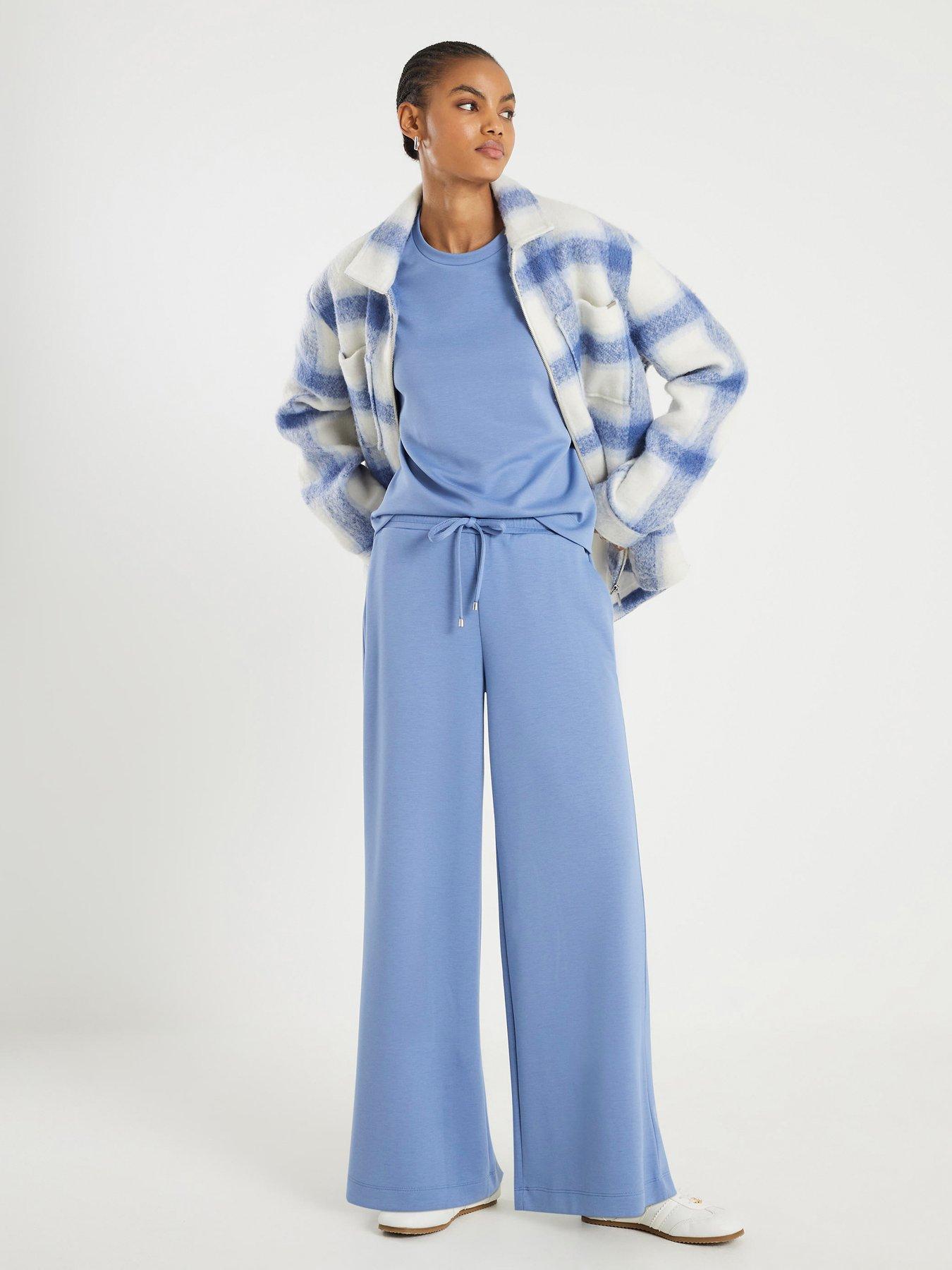river-island-high-waist-neo-premium-wide-leg-jogger-blue