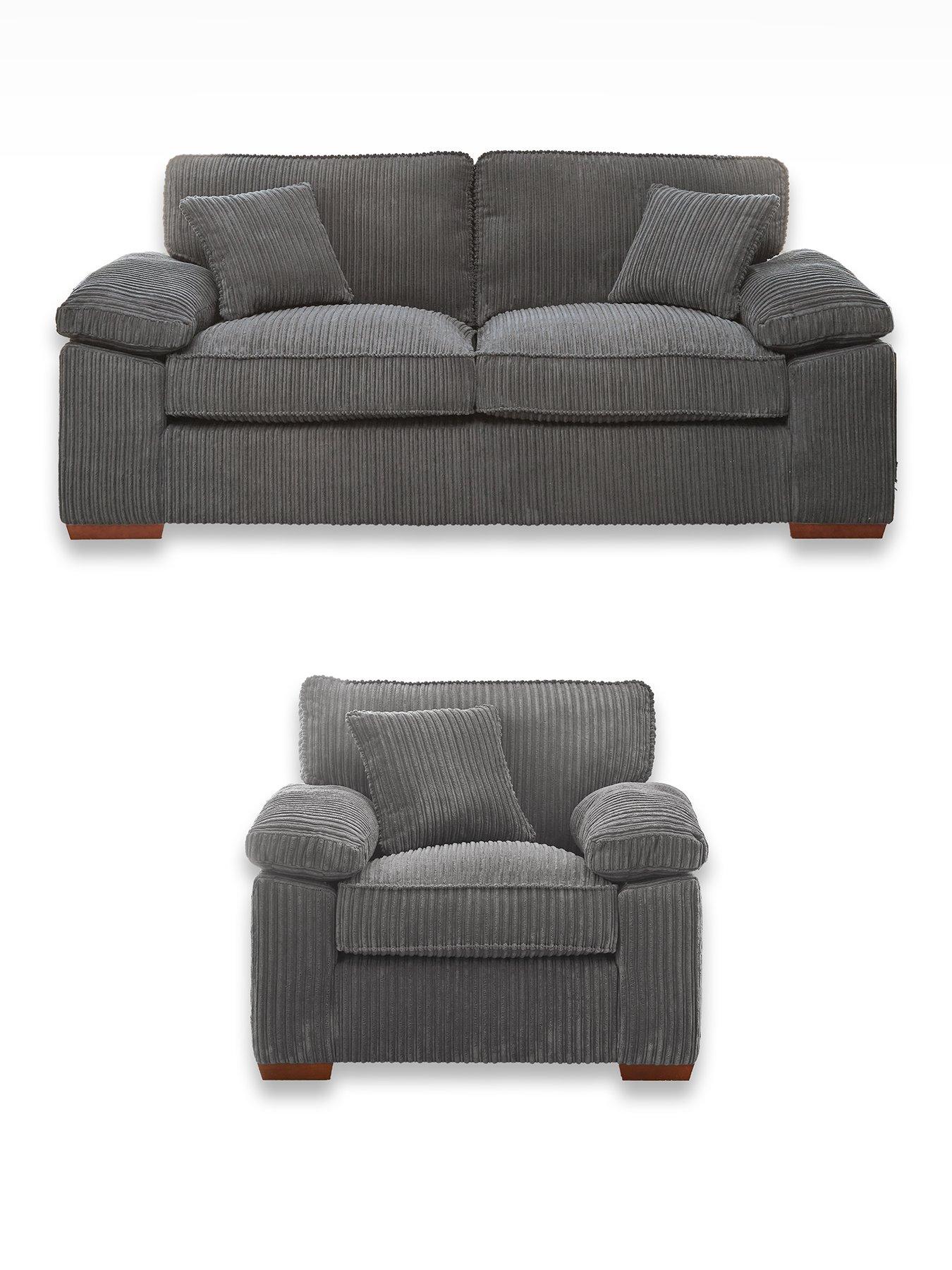Image 2 of 7 of The Very Collection Parker 3 Seater Fabric Sofa + Chair