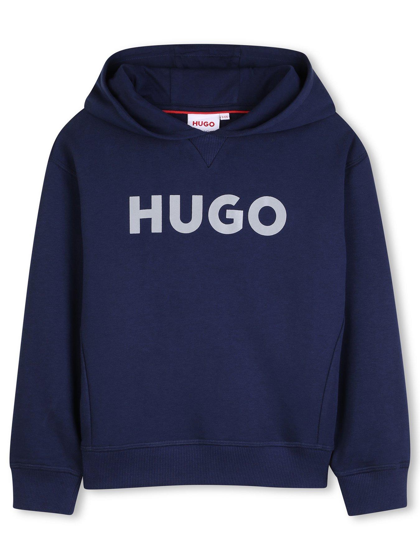 HUGO Boys Logo Hoodie - Navy
