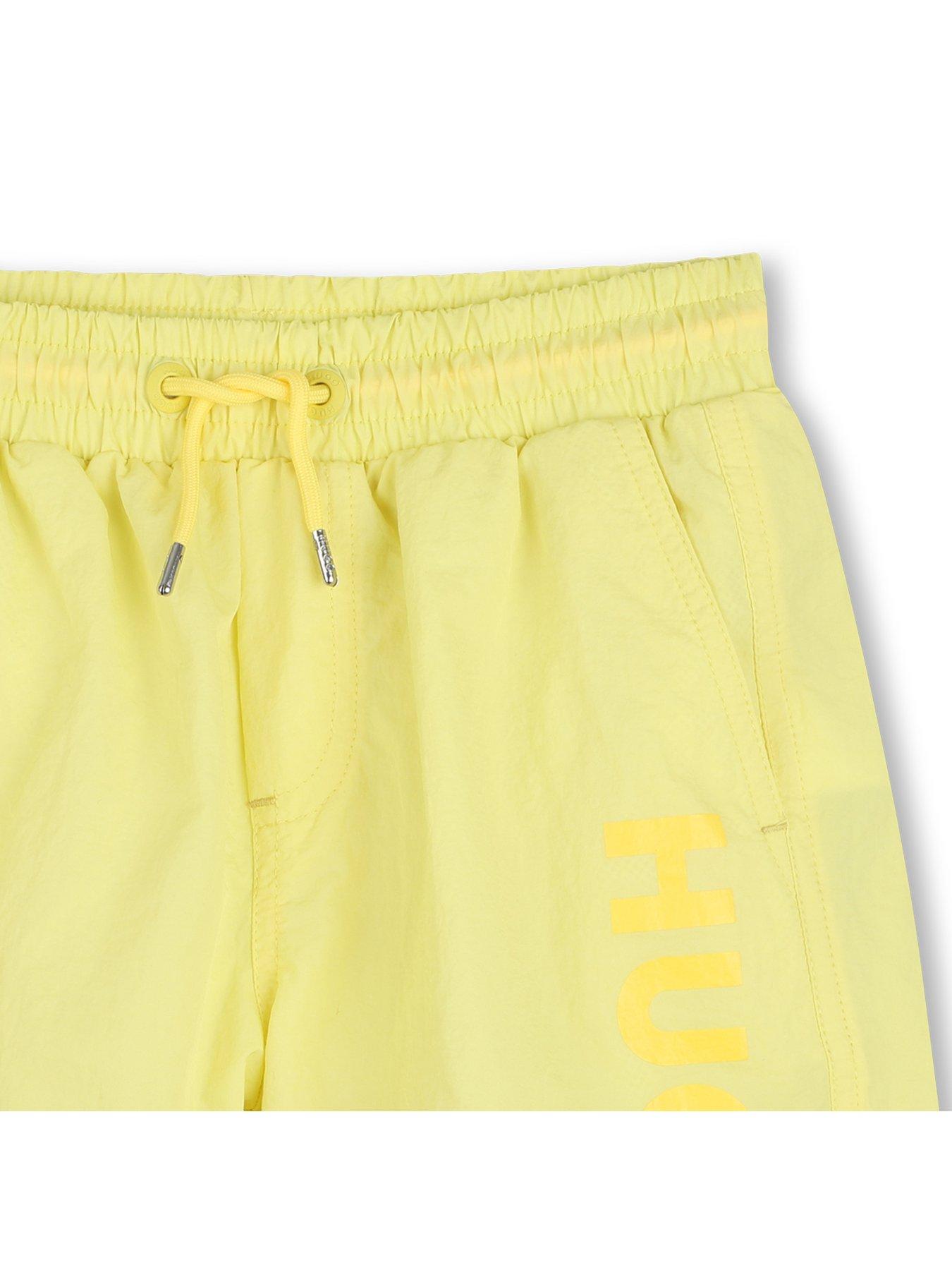 Image 3 of 3 of HUGO Boys Logo Swim Shorts - Yellow