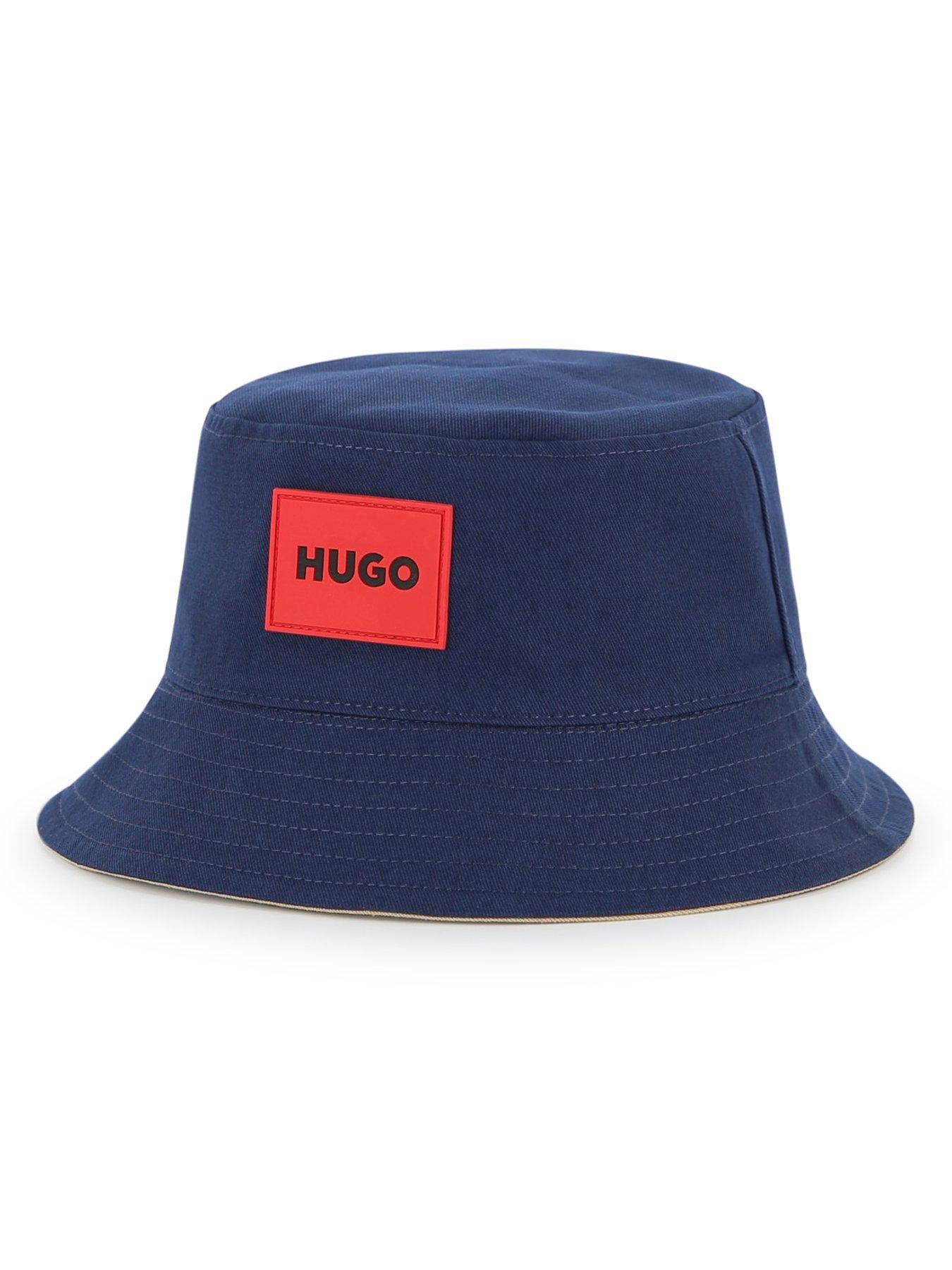 Image 4 of 5 of HUGO Boys Reversible Bucket Hat - Navy