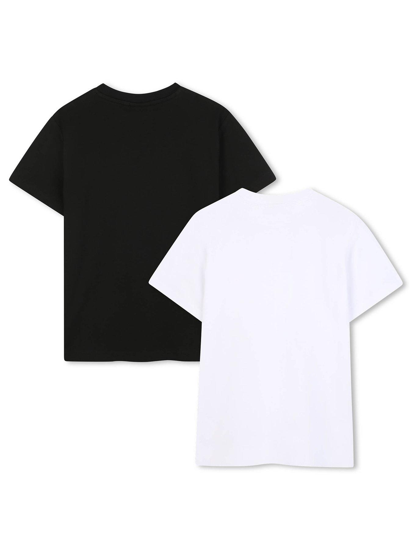 Image 3 of 7 of HUGO Boys 2 Pack Short Sleeve T-shirts - Black/white
