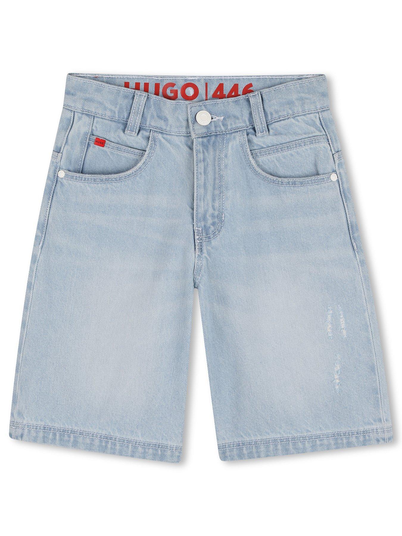 HUGO Boys Denim Shorts - Blue