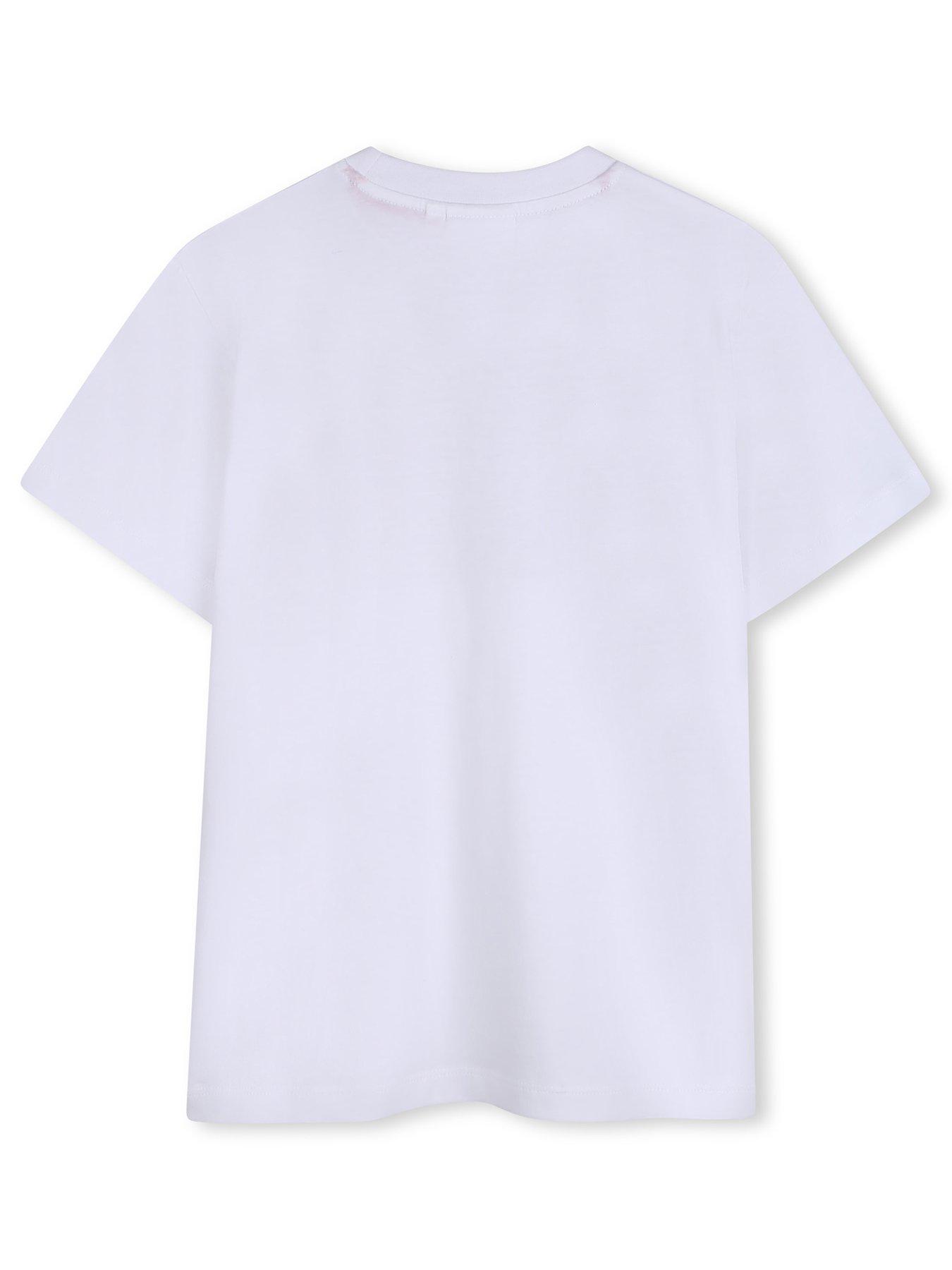 Image 2 of 3 of HUGO Boys Logo Short Sleeve T-shirt - White