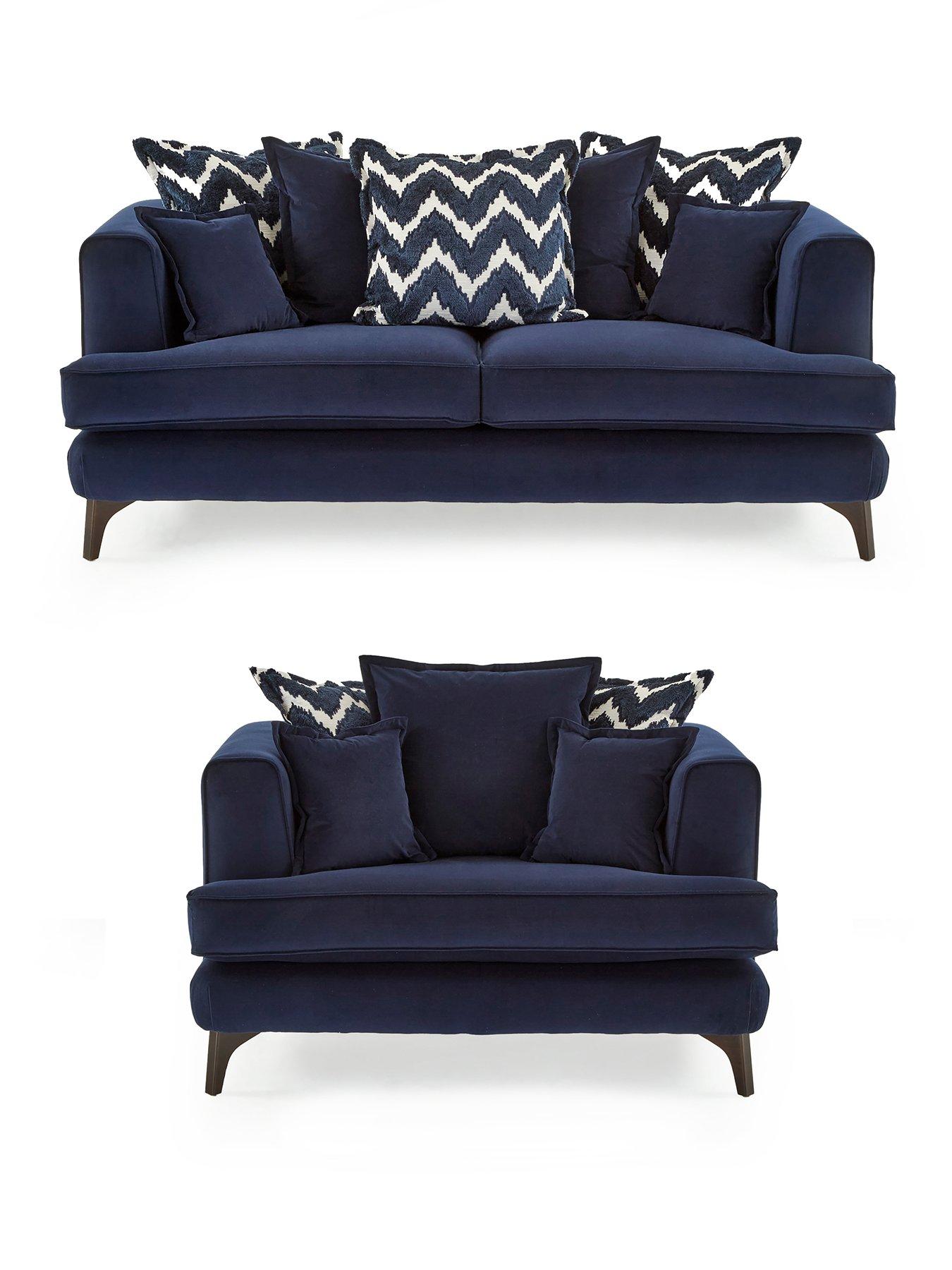 Image 2 of 7 of The Very Collection Mayfair 3 Seater Fabric Sofa + Snuggle Chair