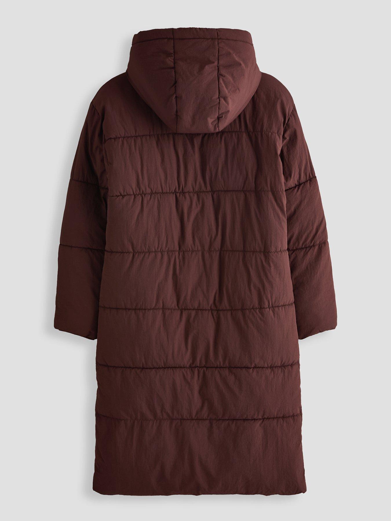 Image 2 of 5 of The Very Collection Girls Longline Padded Basic Coat (5 - 16 Years) - Chocolate