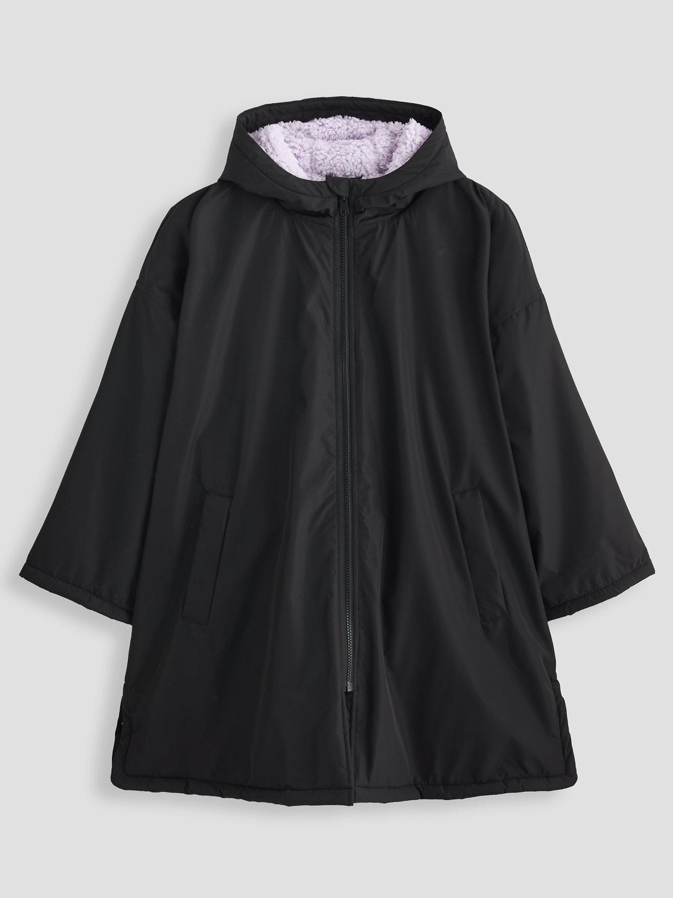 The Very Collection Girls Changing Outdoor Robe (Xs - L) - Black