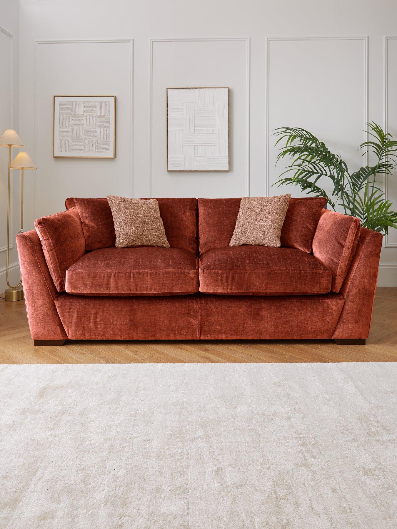 the-very-collection-caressa-3-seater-fabric-sofa-chairfront