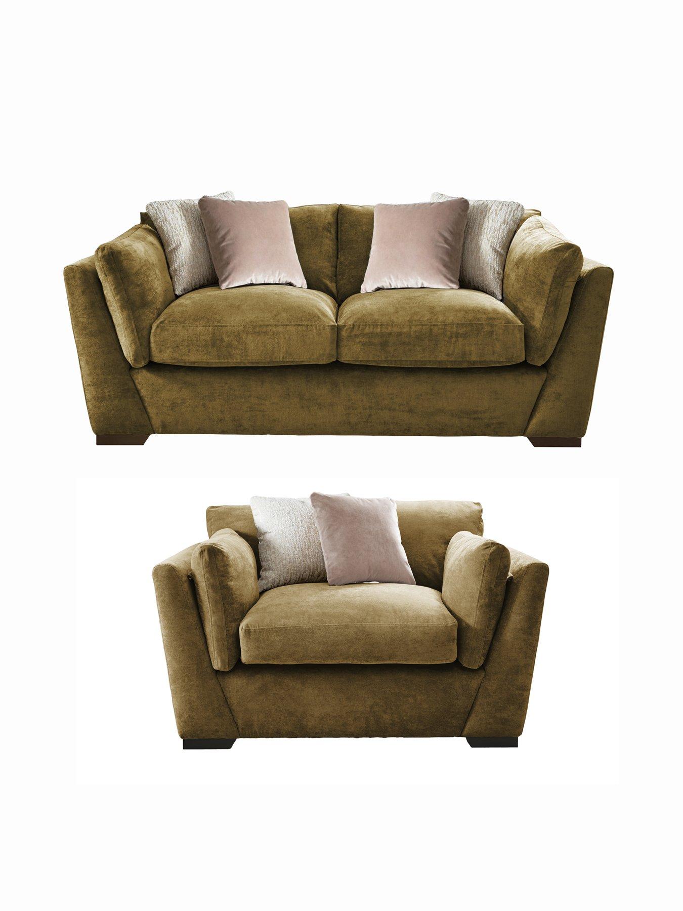 The Very Collection Lexington 3 Seater Fabric Sofa + Chair