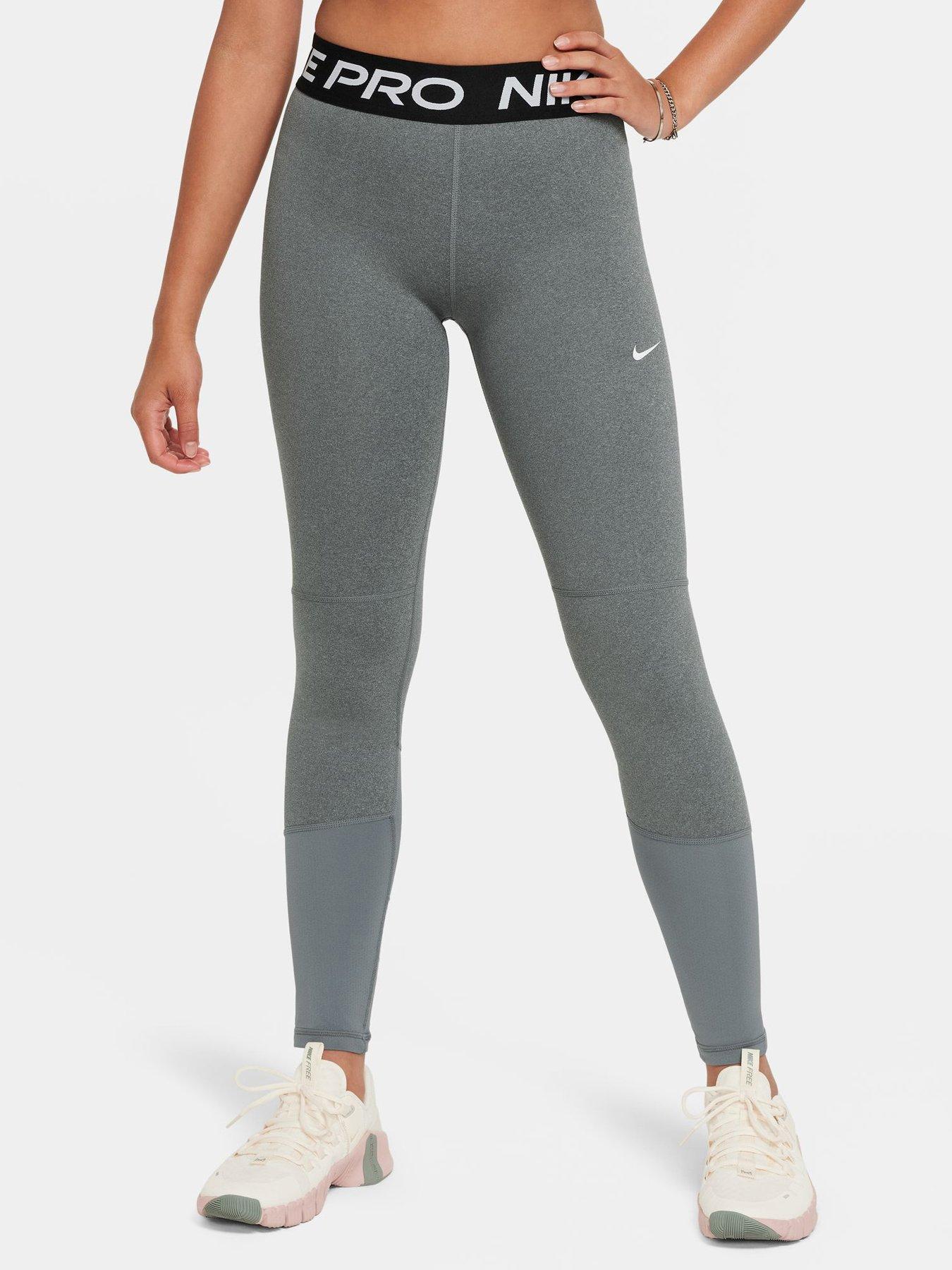 Nike Older Girls Training Leggings - Grey