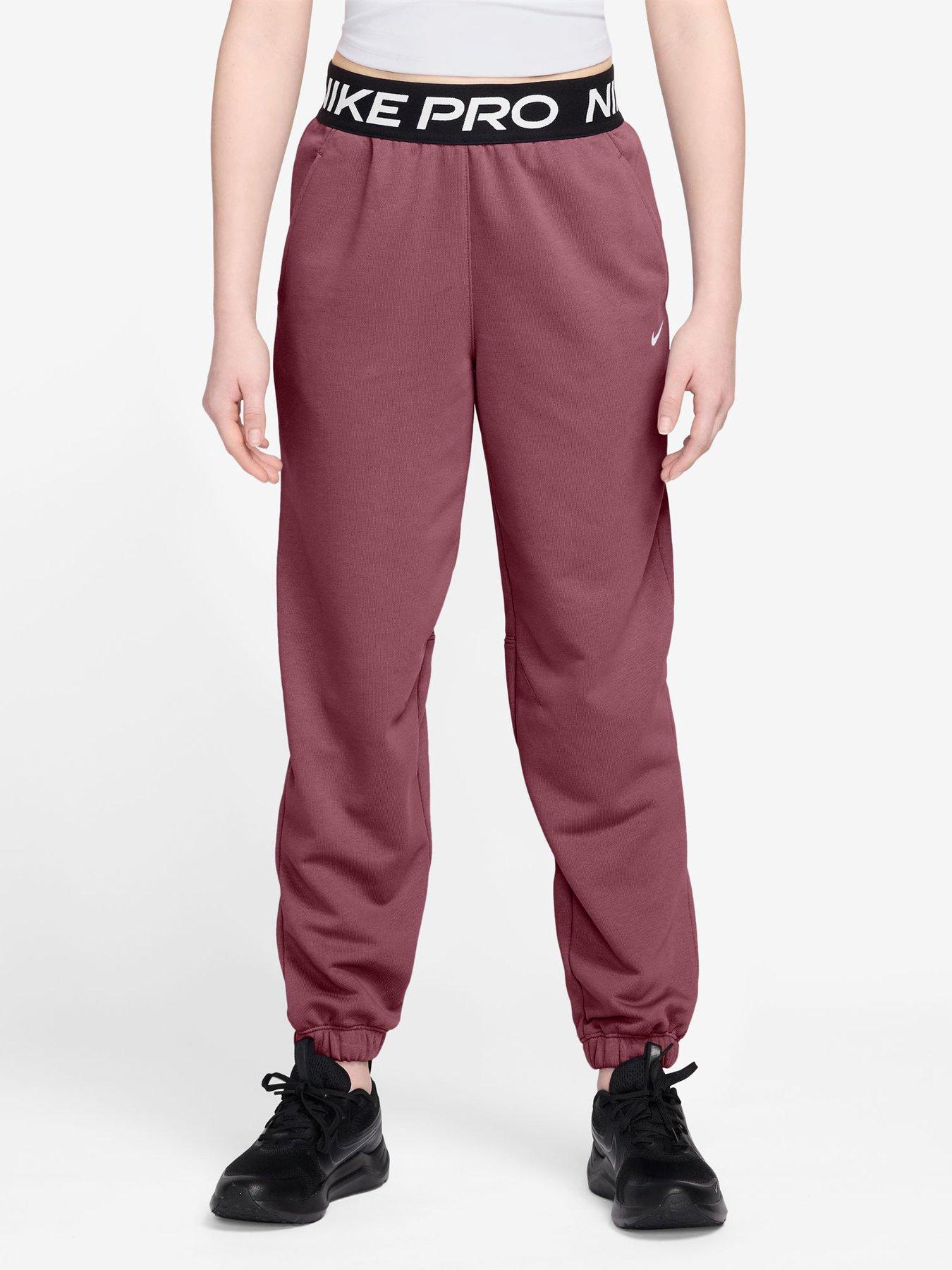 Nike Older Girls Training Dri-FIT Fleece Joggers - Pink
