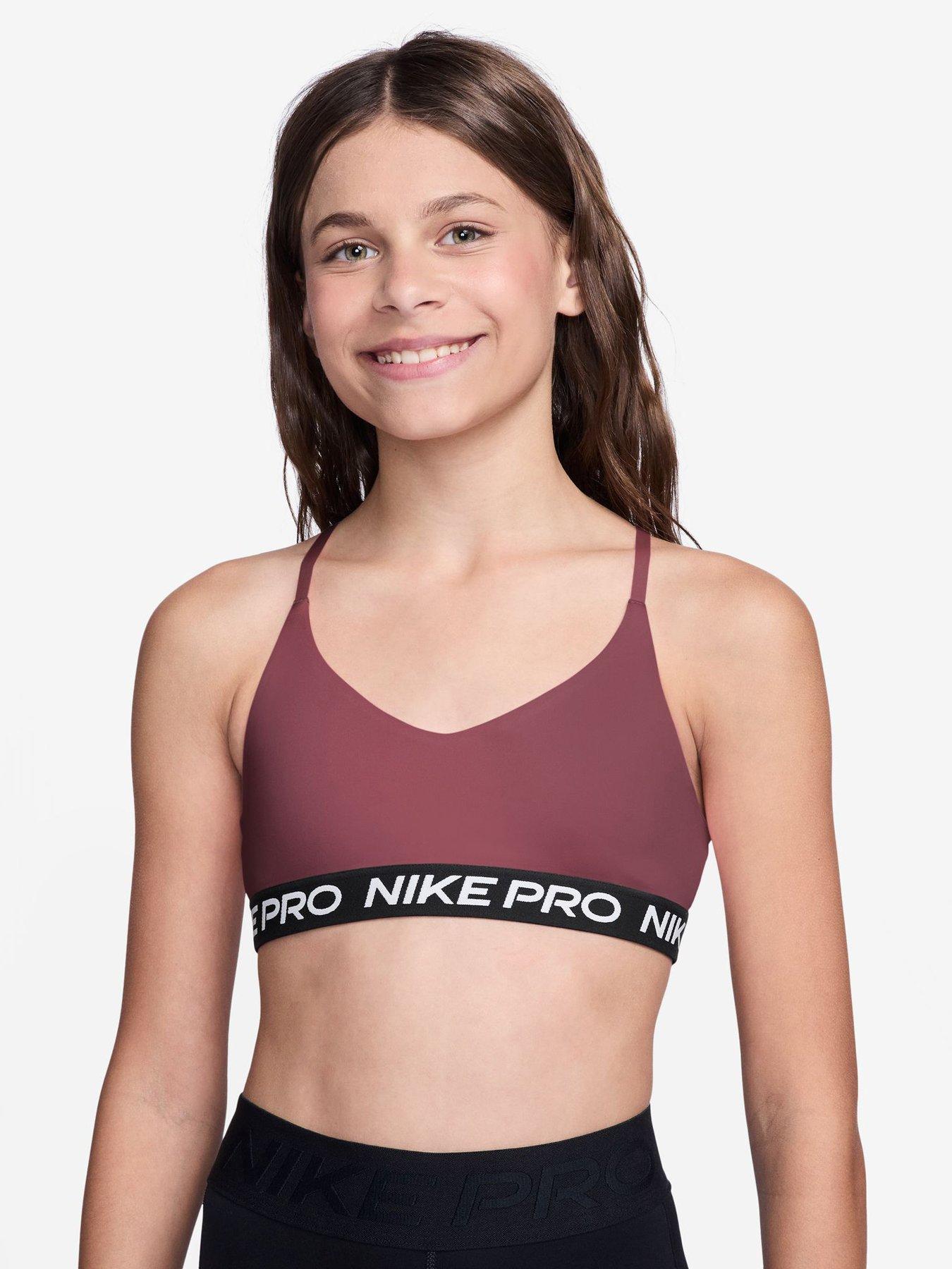 Image 1 of 3 of Nike Junior Girls Training Pro Indy Bra - Pink