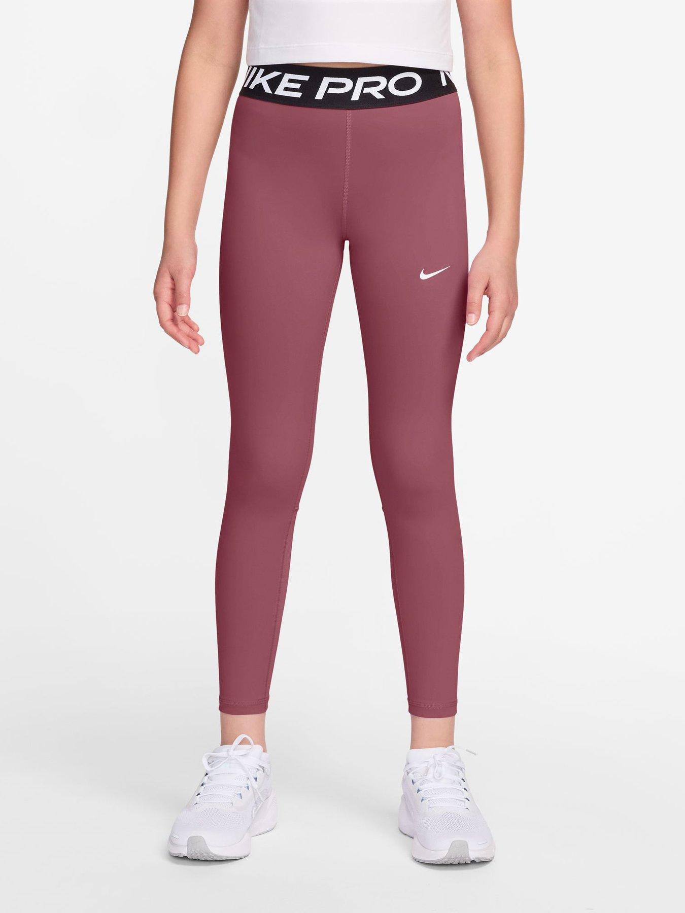 Image 1 of 3 of Nike Junior Girls Training Dri-FIT Leggings - Pink