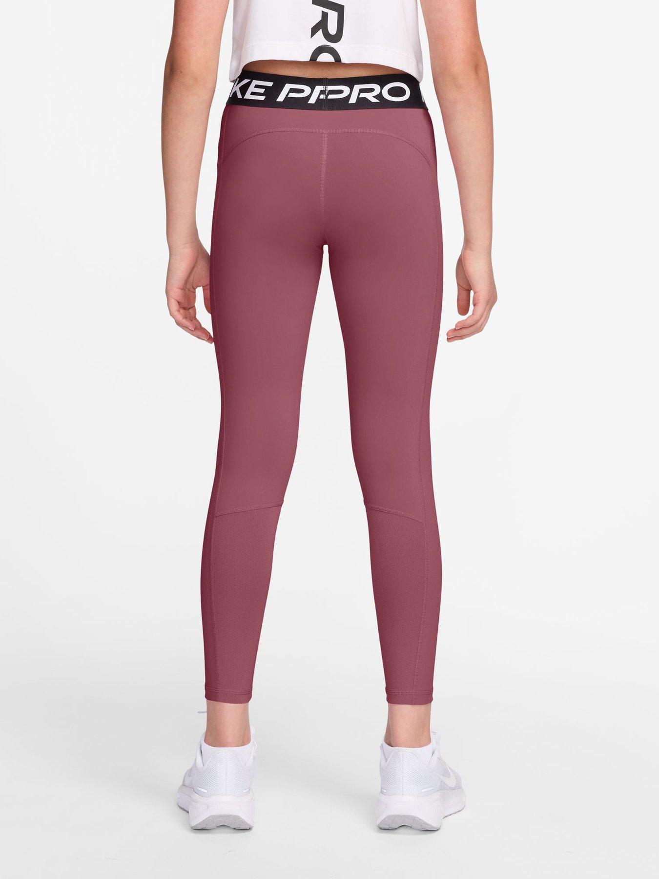 Image 2 of 3 of Nike Junior Girls Training Dri-FIT Leggings - Pink