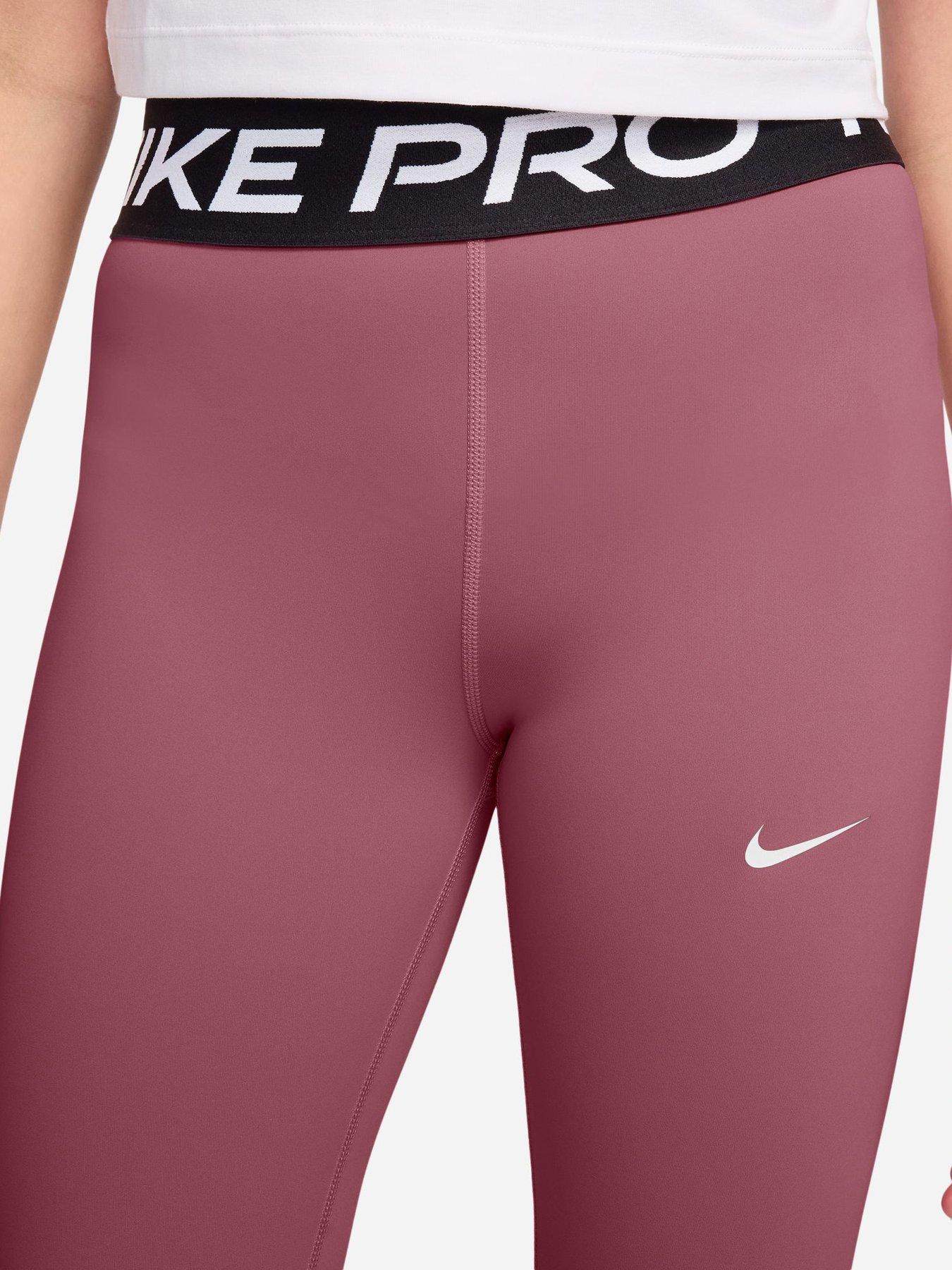 Image 3 of 3 of Nike Junior Girls Training Dri-FIT Leggings - Pink