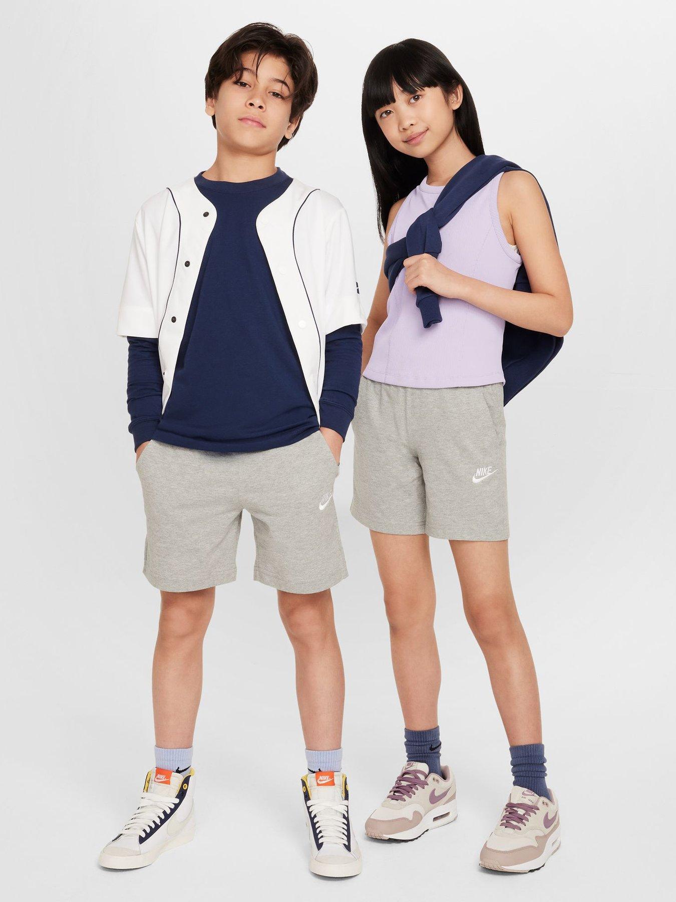 Nike Older Boys Sportswear Club Knit Shorts - Grey