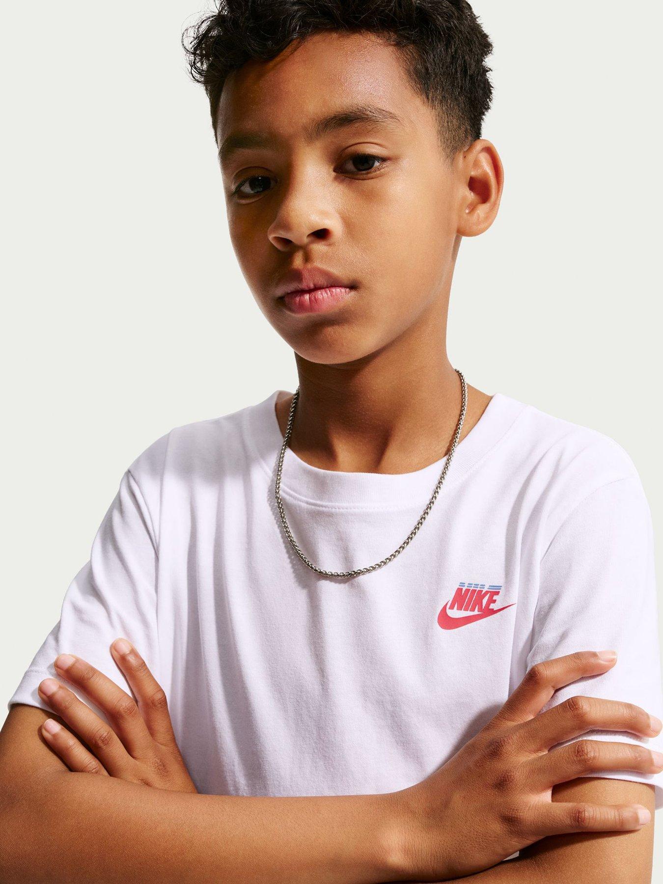 Image 1 of 5 of Nike Junior Boys Bread Back Graphic T-Shirt - White
