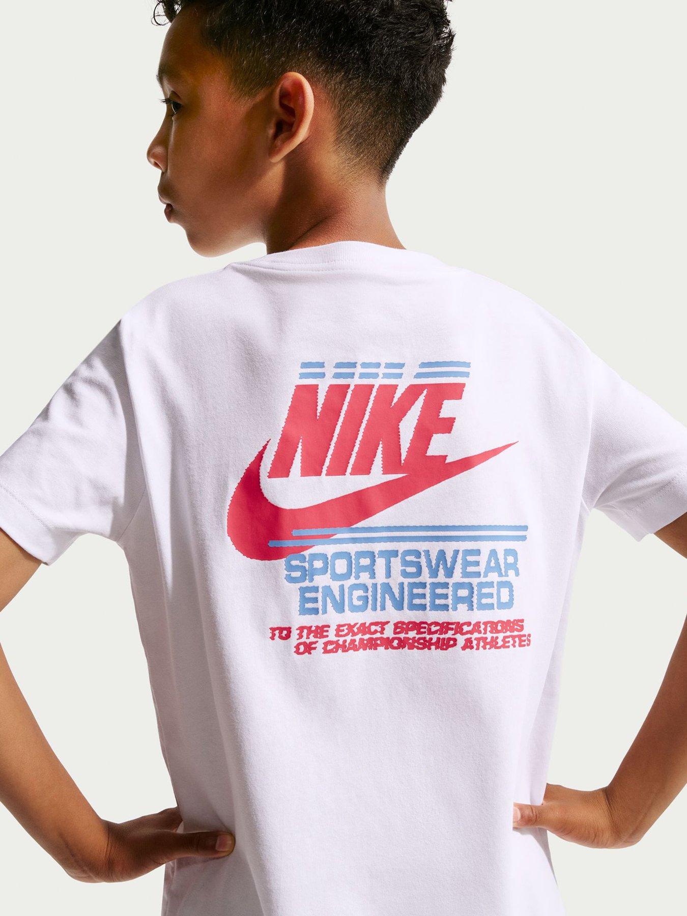 Image 2 of 5 of Nike Junior Boys Bread Back Graphic T-Shirt - White