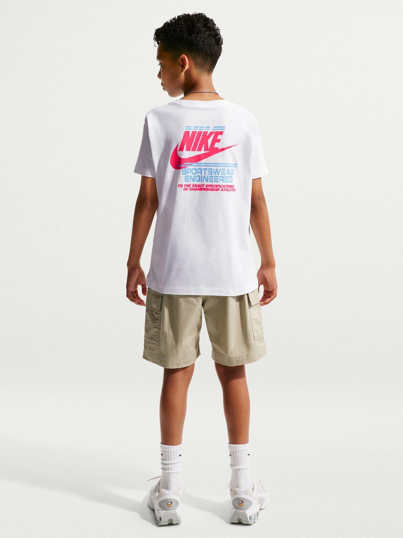 Image 4 of 5 of Nike Junior Boys Bread Back Graphic T-Shirt - White