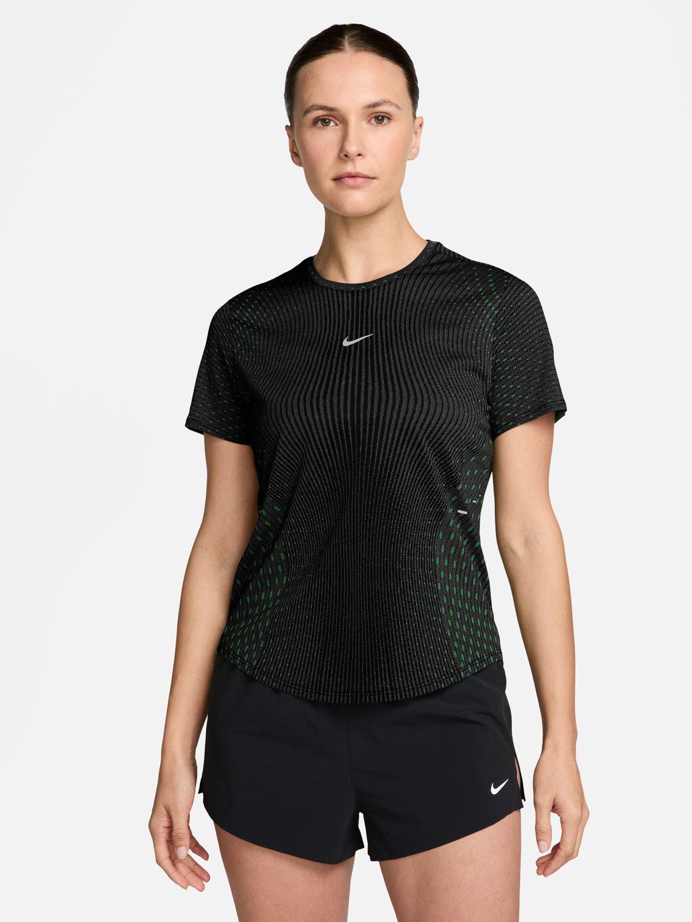 Nike Womens Running Swift Dri-Fit Aero Fit T-Shirt- Green