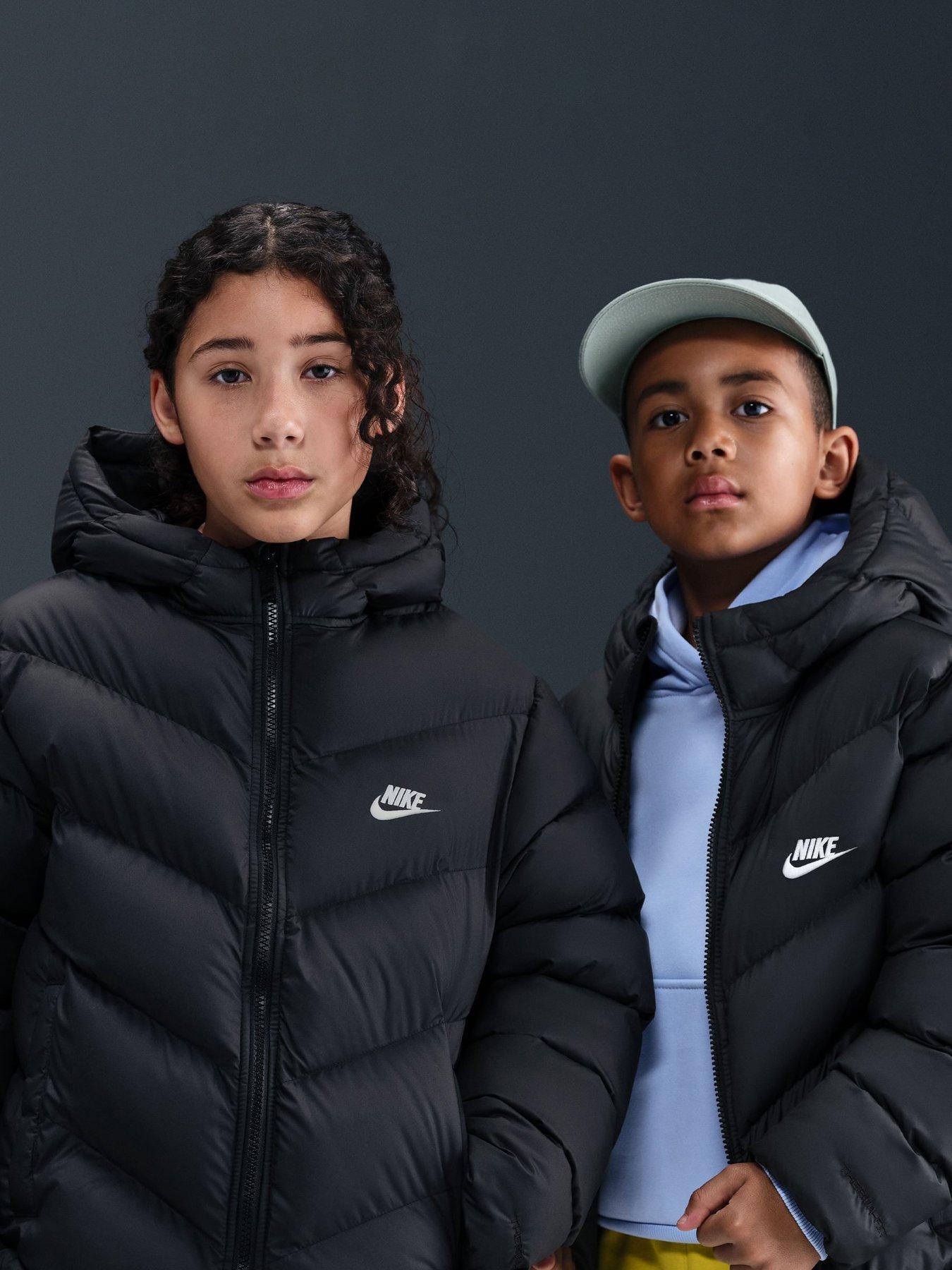 Nike Big Kids' All Day Play Padded Jacket - Black in Black/White