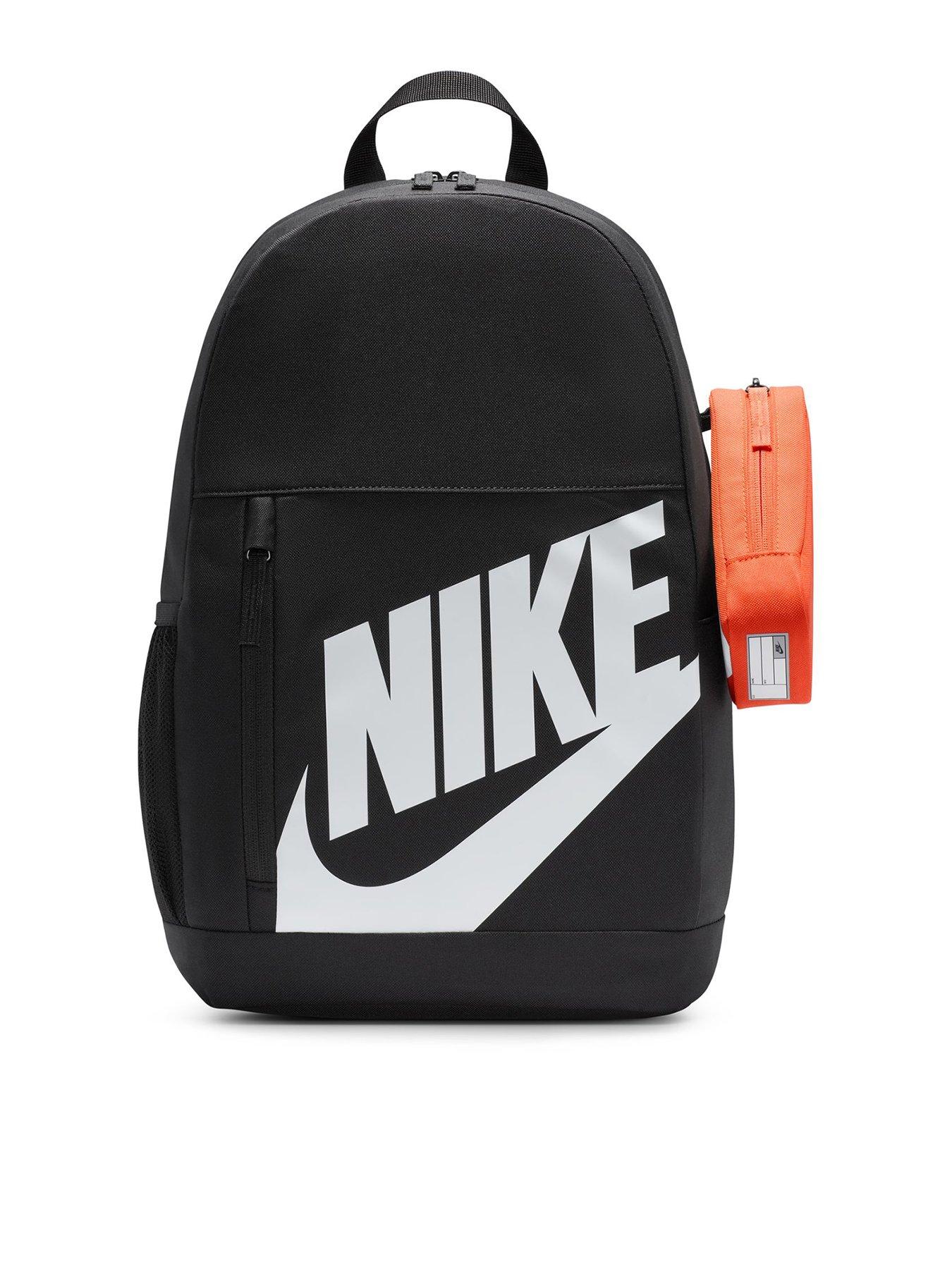 Nike Big Kids' Elemental Backpack - Black in Black/Orange/White