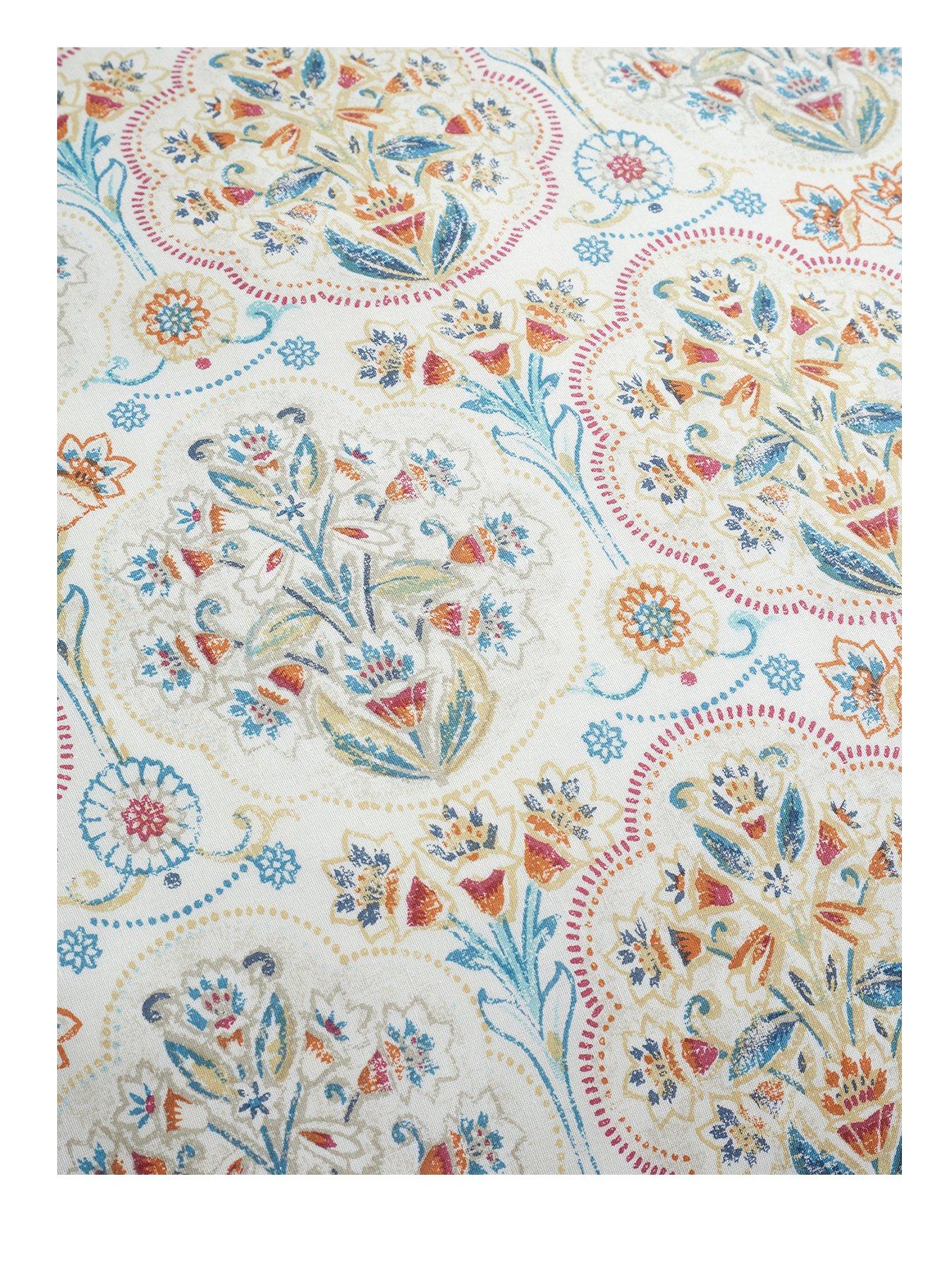 Image 2 of 5 of Dreams & Drapes Edena Decorative Floral Duvet Cover Set Natural