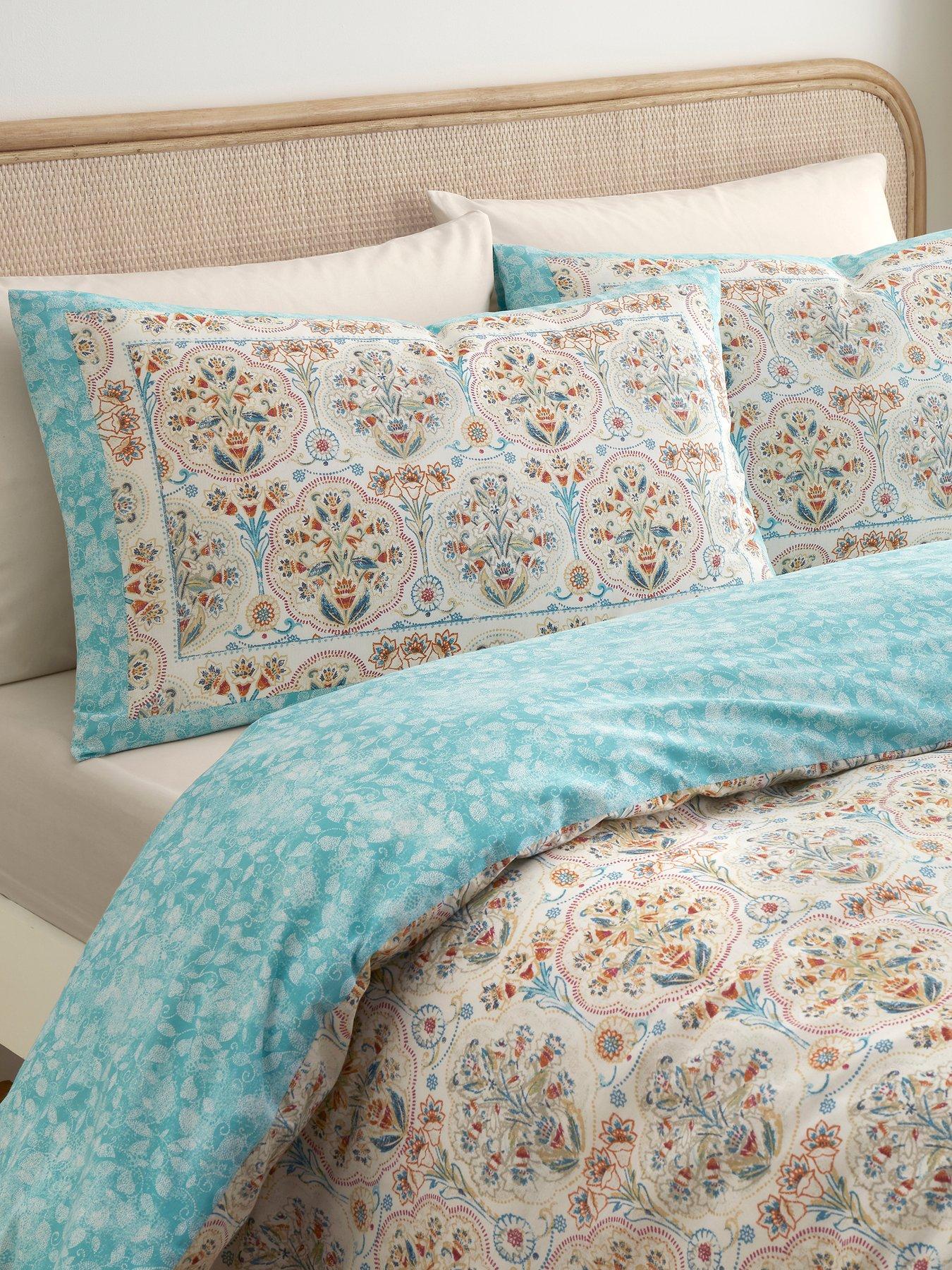 Image 3 of 5 of Dreams & Drapes Edena Decorative Floral Duvet Cover Set Natural