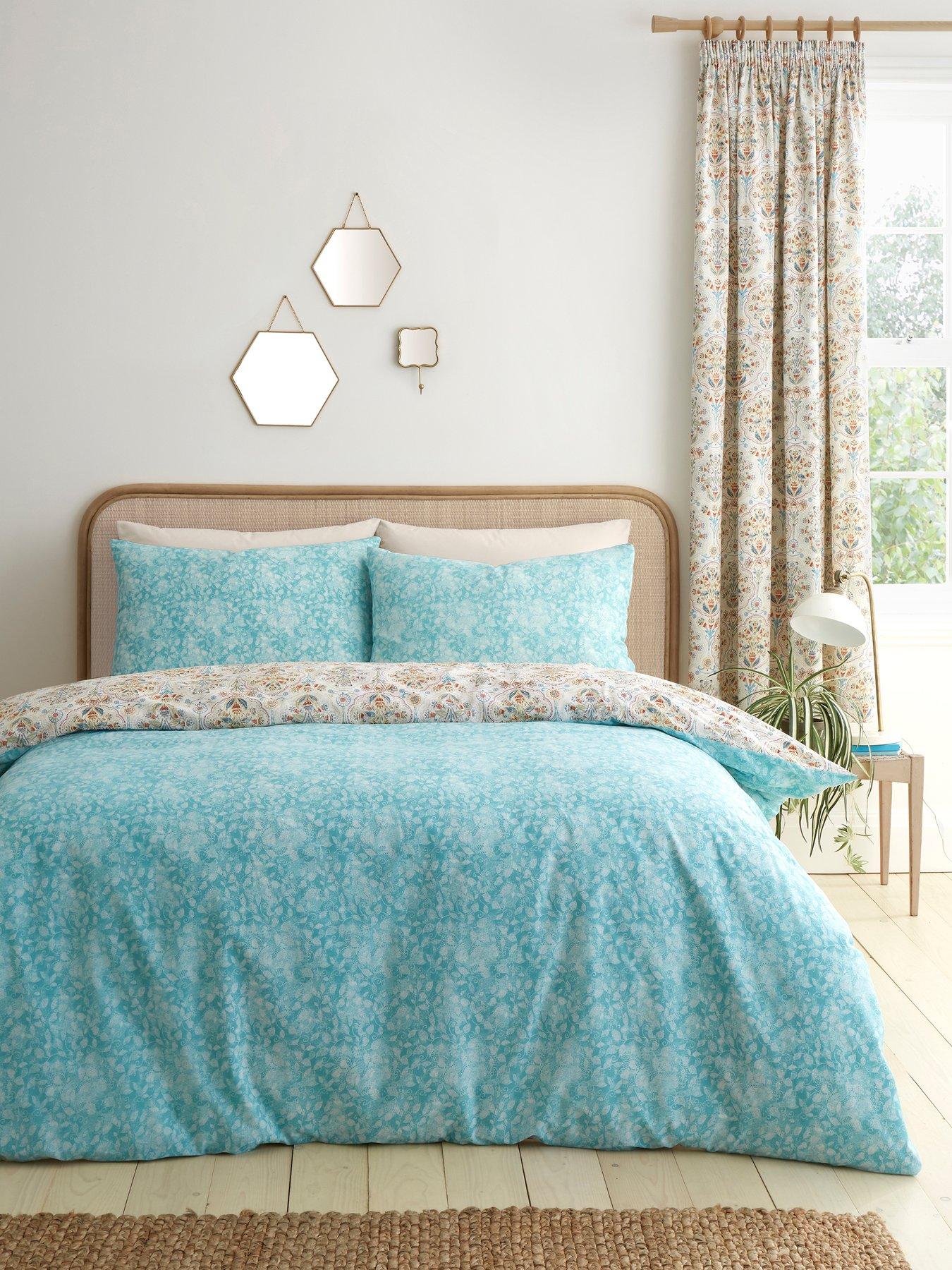 Image 4 of 5 of Dreams & Drapes Edena Decorative Floral Duvet Cover Set Natural