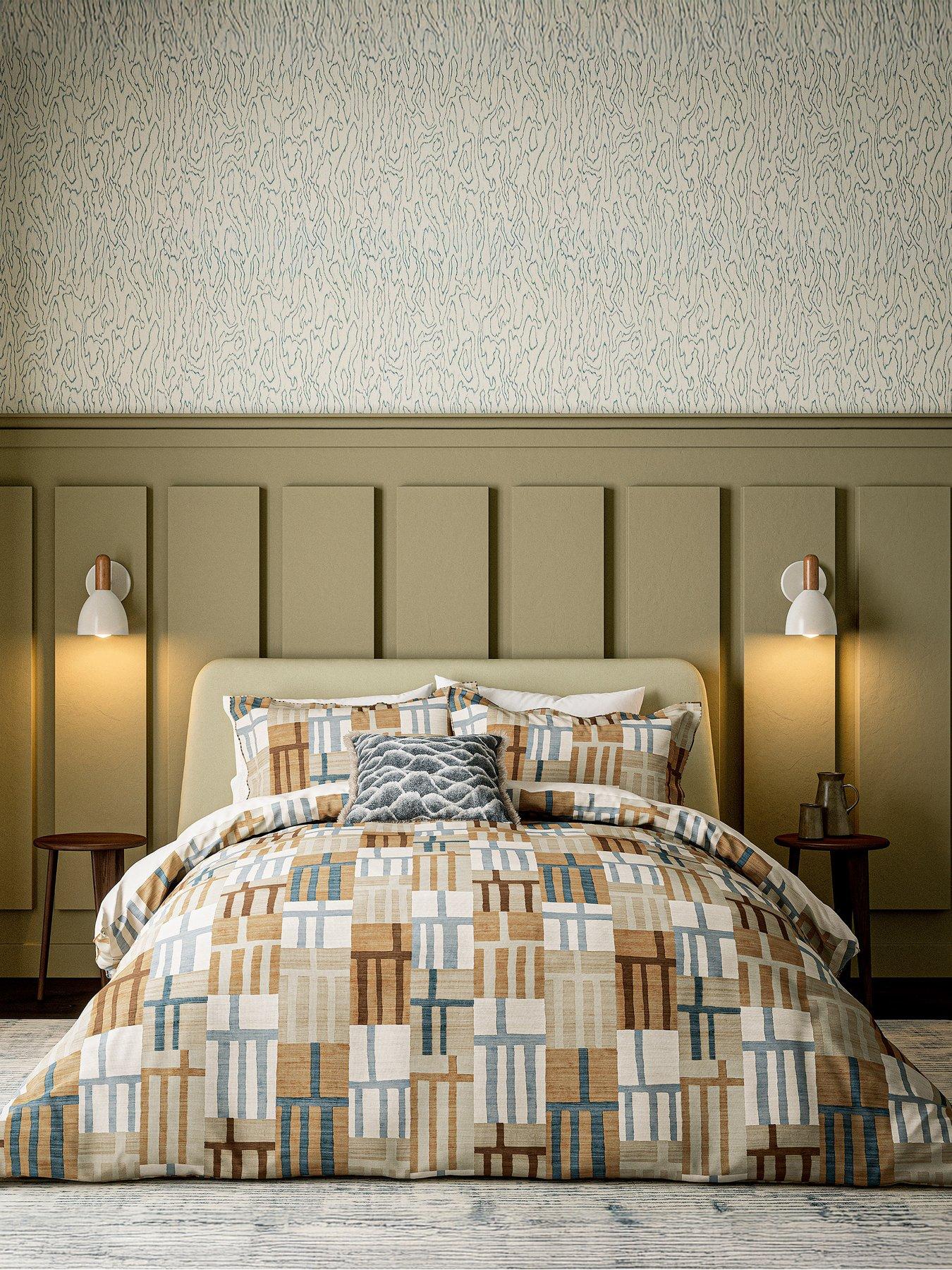 Harlequin Monolith Duvet Cover Set Amber  &  Sky