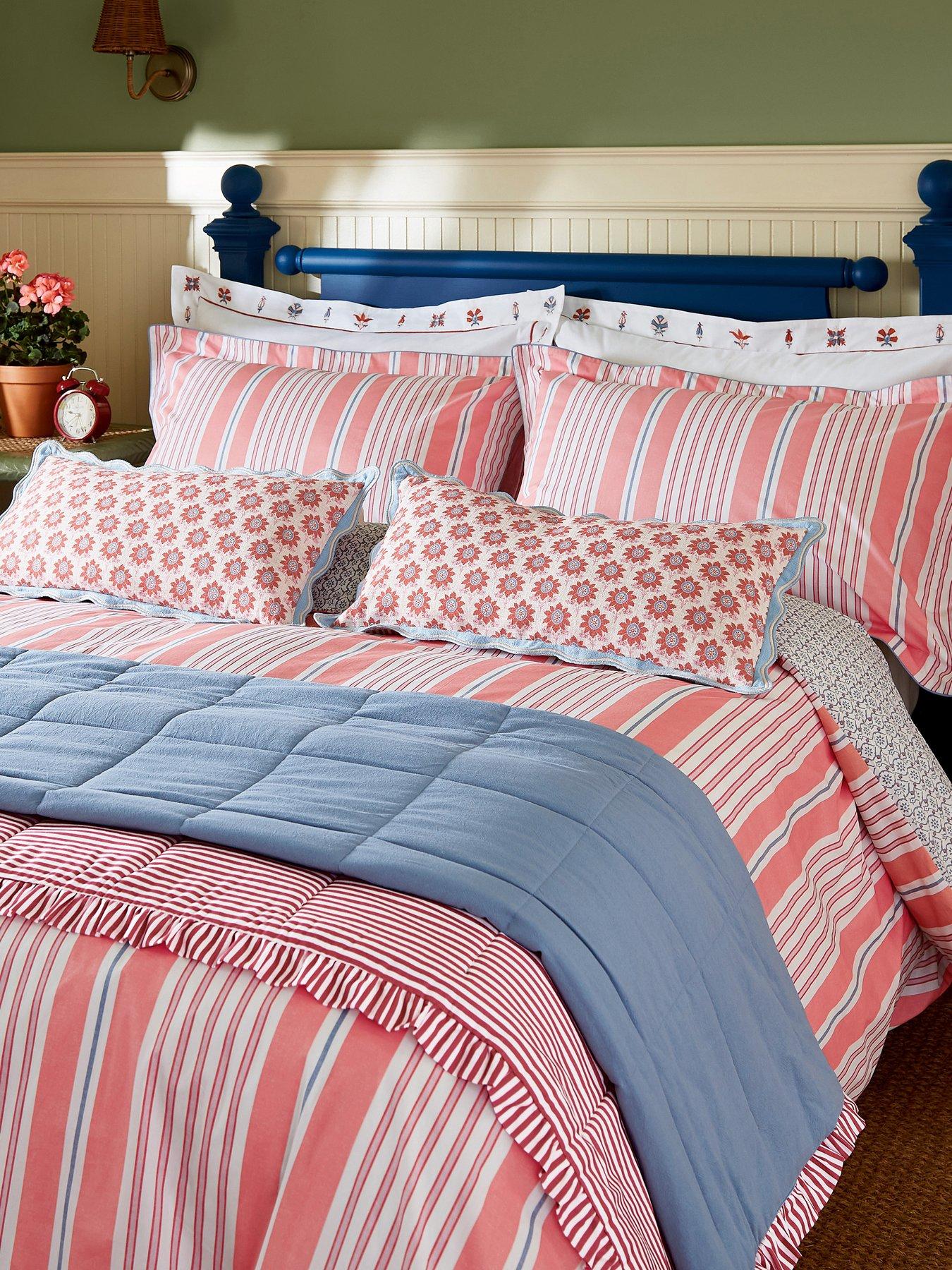 joules-siesta-stripe-cover-set-100-cotton-redfront