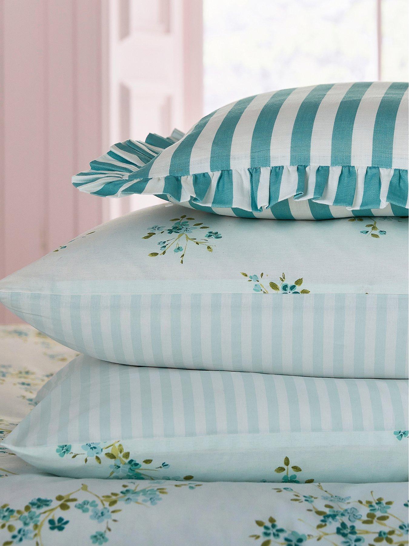Image 4 of 4 of Helena Springfield Blossom - Print Cover Set 100% Cotton Aqua