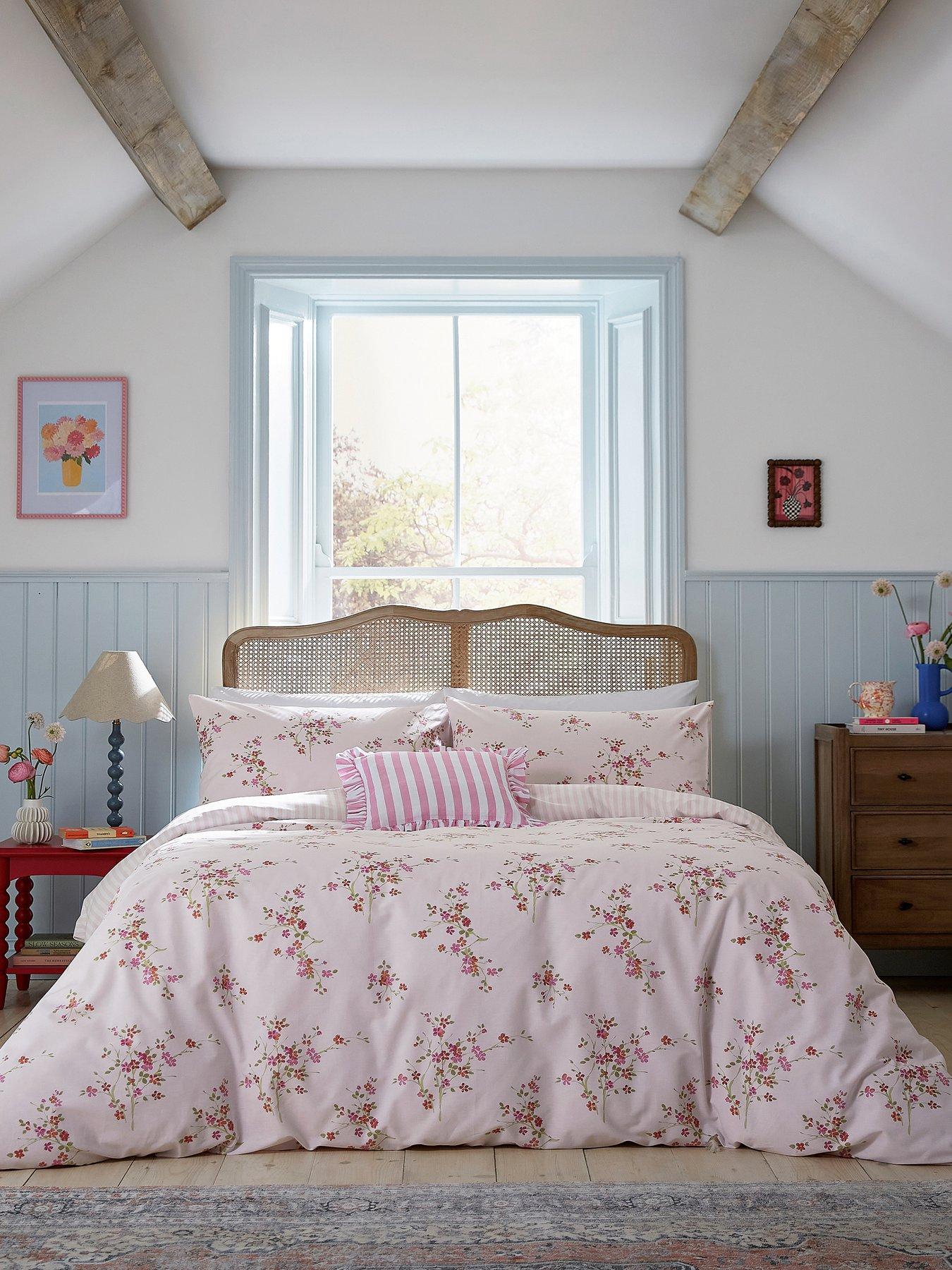 Image 1 of 5 of Helena Springfield Blossom - Print Cover Set 100% Cotton Pink