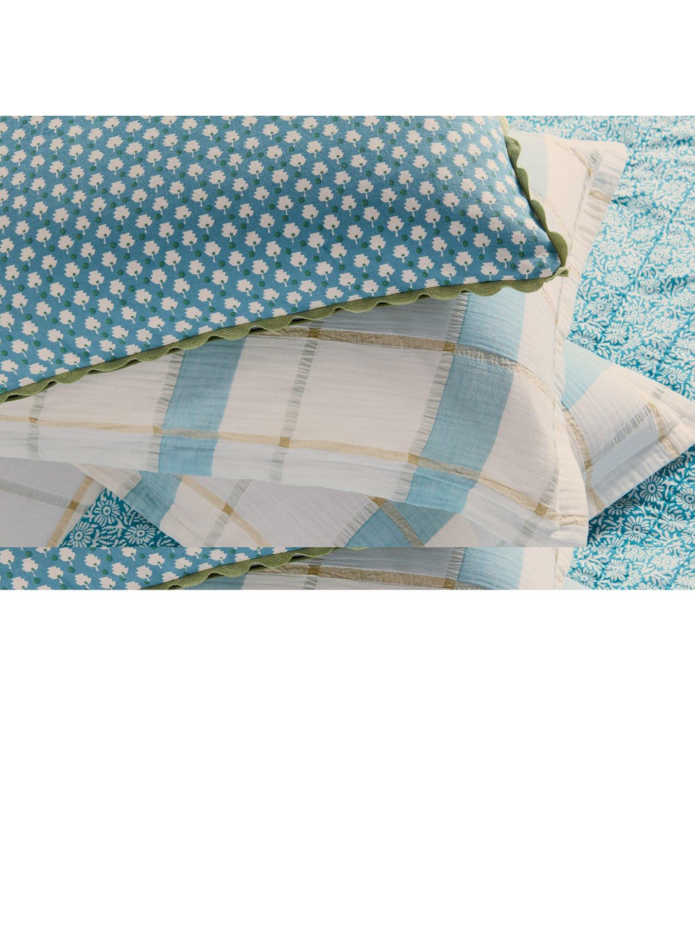 land-shore-rathlin-check-cover-set-100-cotton-greenoutfit
