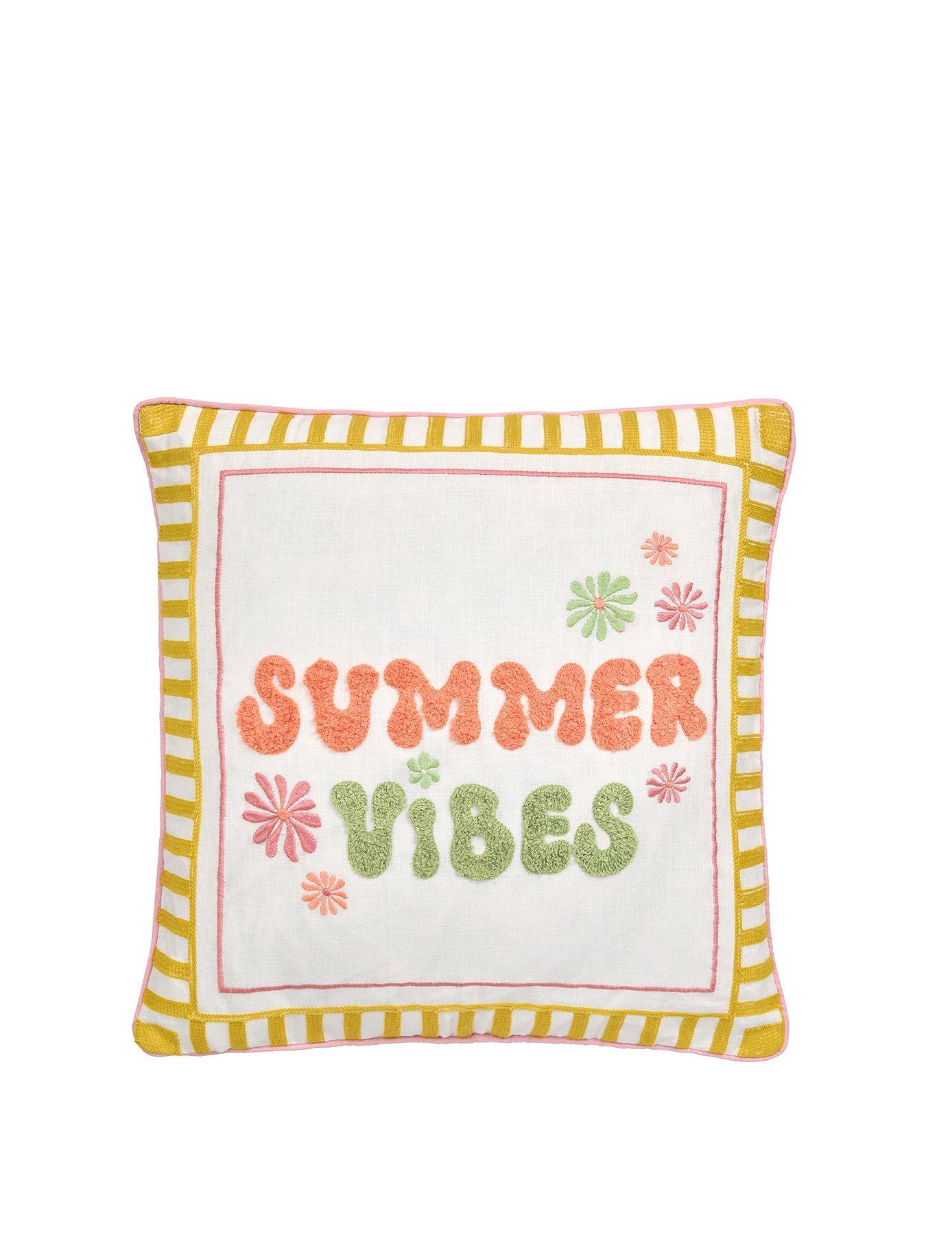 fusion-summer-vibes-slogan-filled-cushion-in-multi-43-x-43cmstillFront