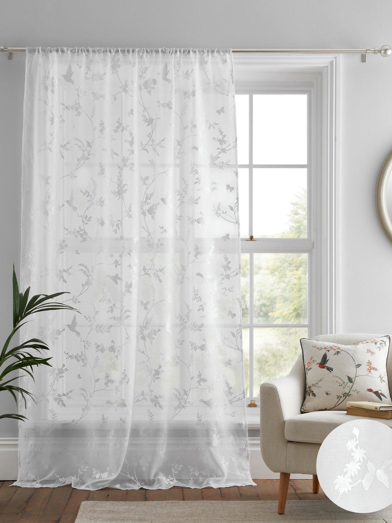 Image 3 of 3 of Dreams & Drapes Darnley Voile Panel In White