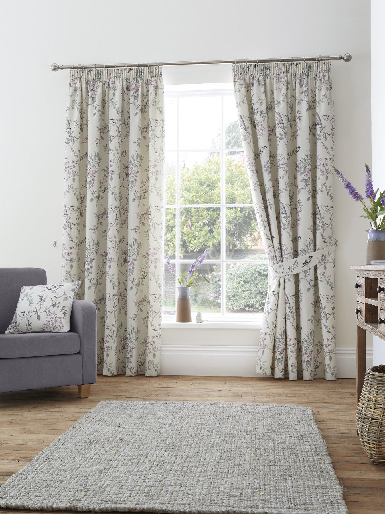 Dreams & Drapes Jazmine Pencil Pleat Curtains In Heather