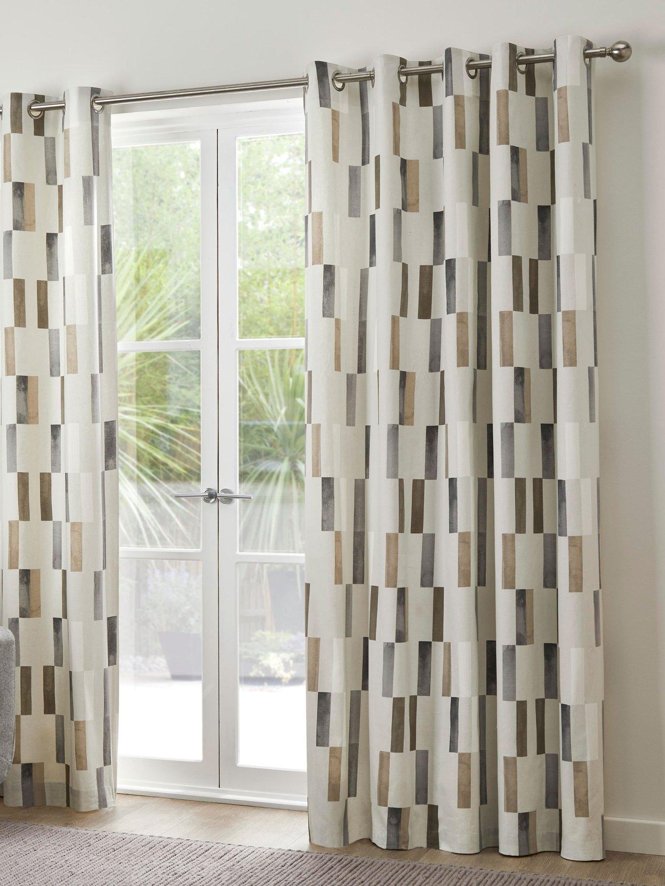 Image 4 of 4 of Fusion Oakland Eyelet Curtains In Natural