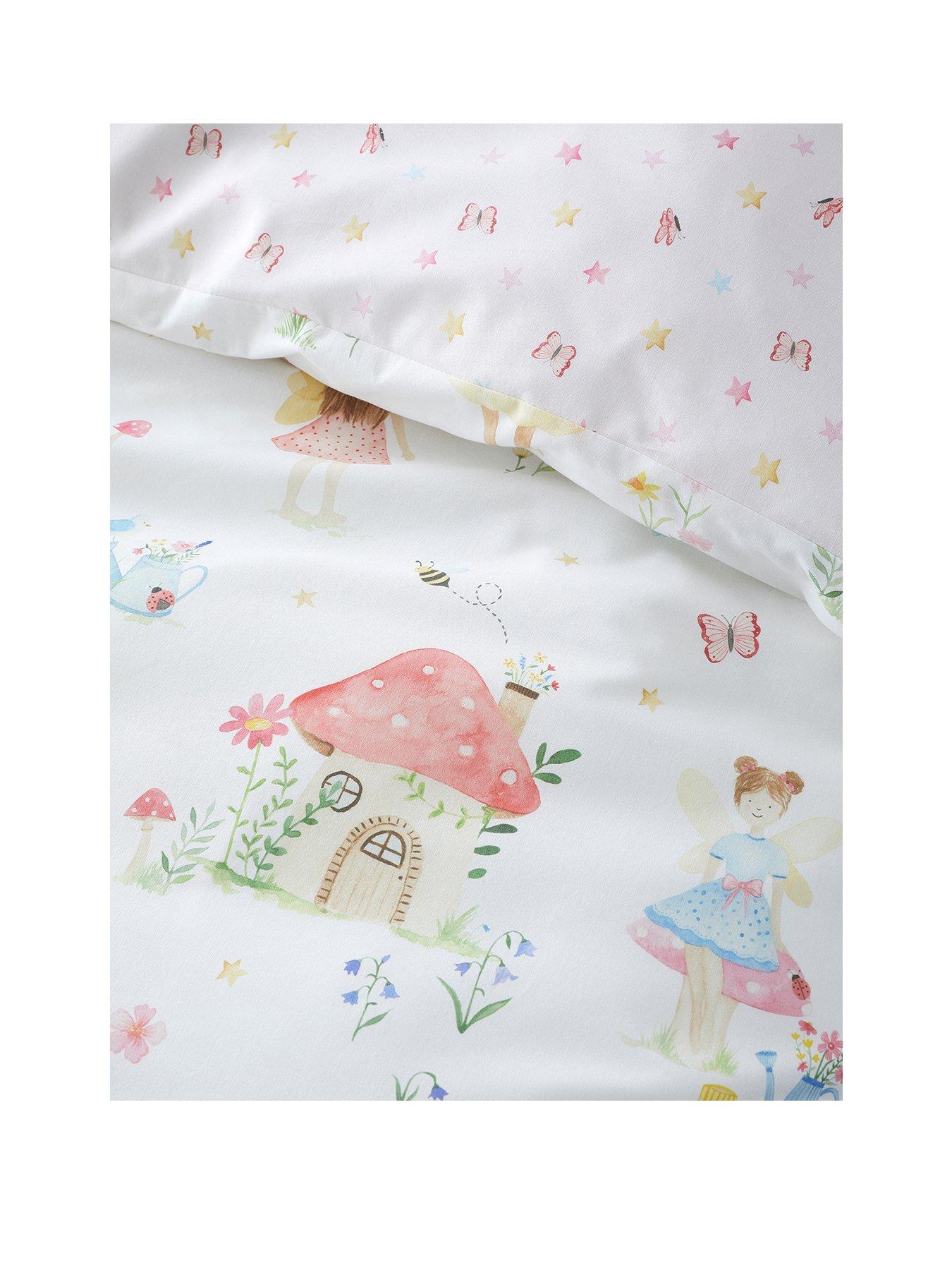 Image 2 of 4 of Bedlam Summer Fairies Duvet Cover Set in Pink