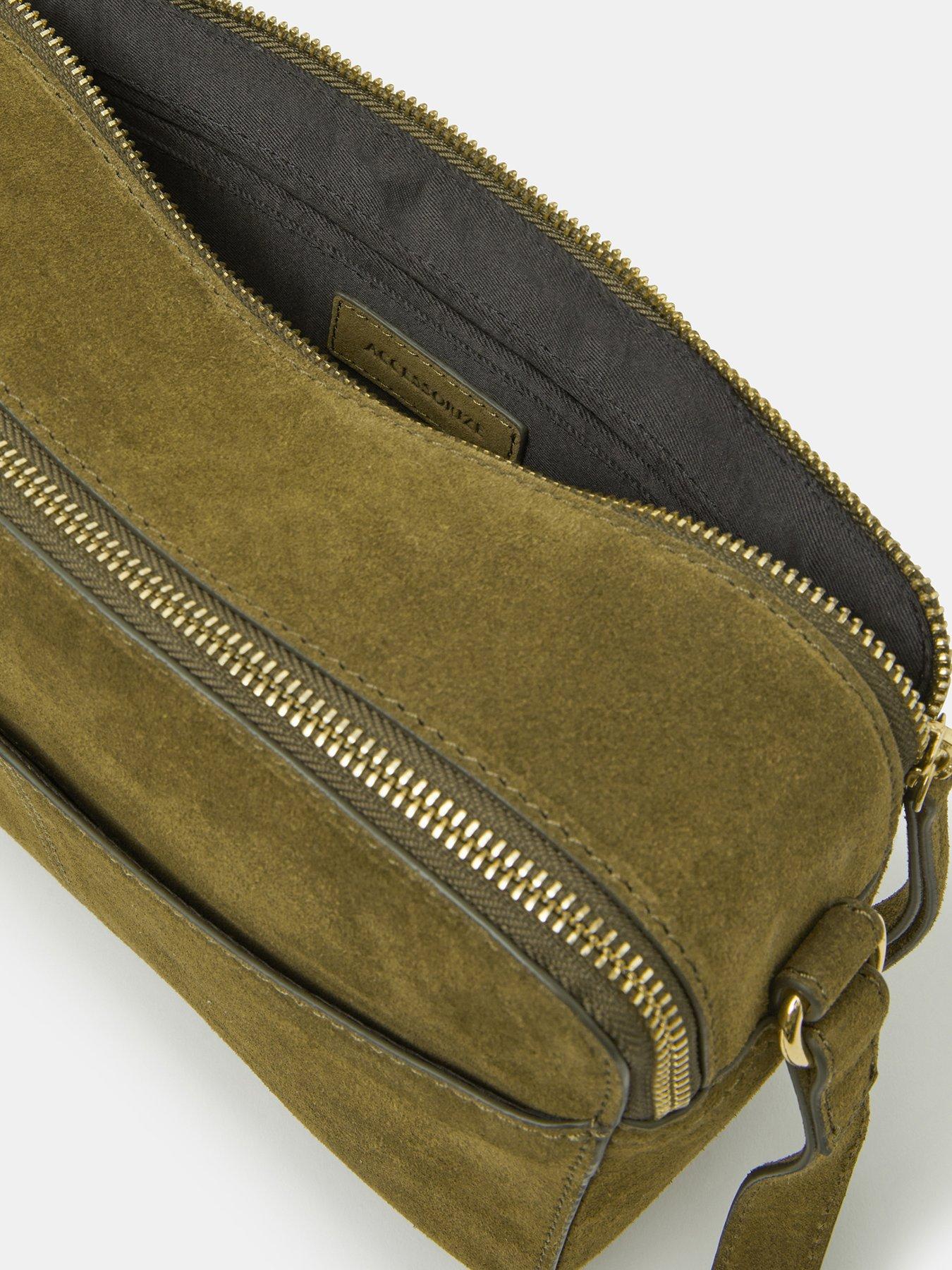 Image 3 of 5 of Accessorize Double Zip Suede Camera Bag