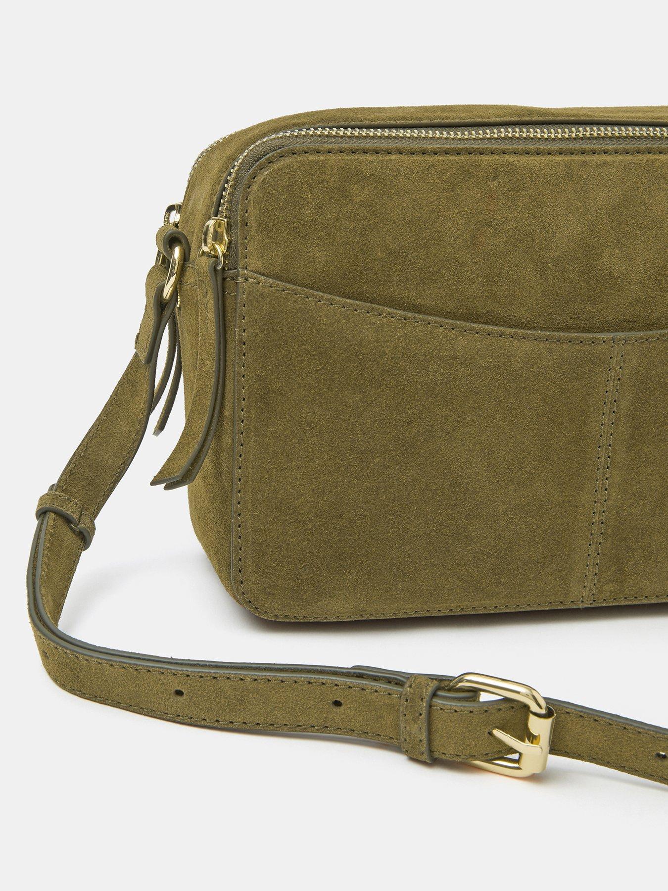 Image 4 of 5 of Accessorize Double Zip Suede Camera Bag