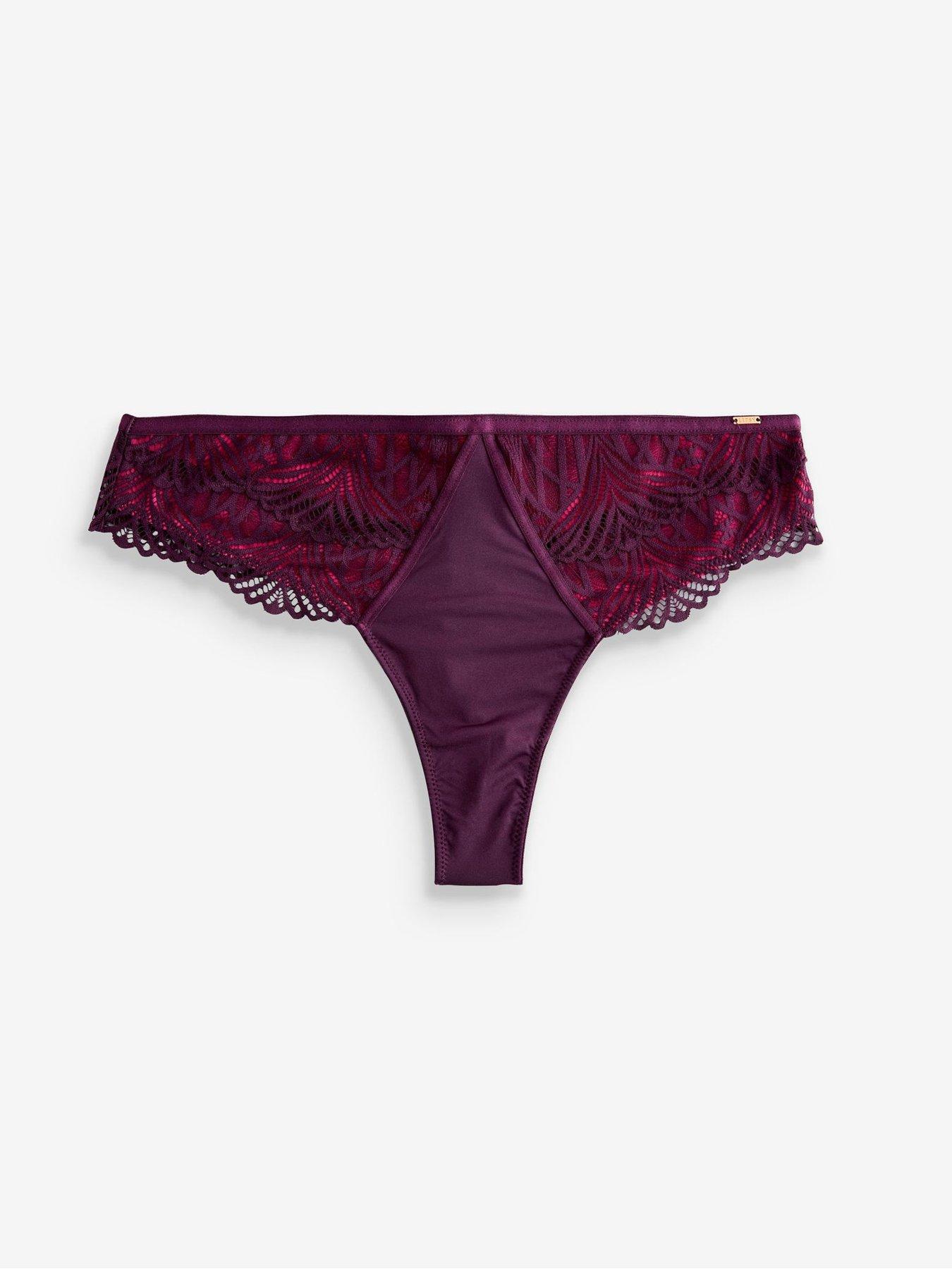 lipsy-geo-lace-thong-purpledetail