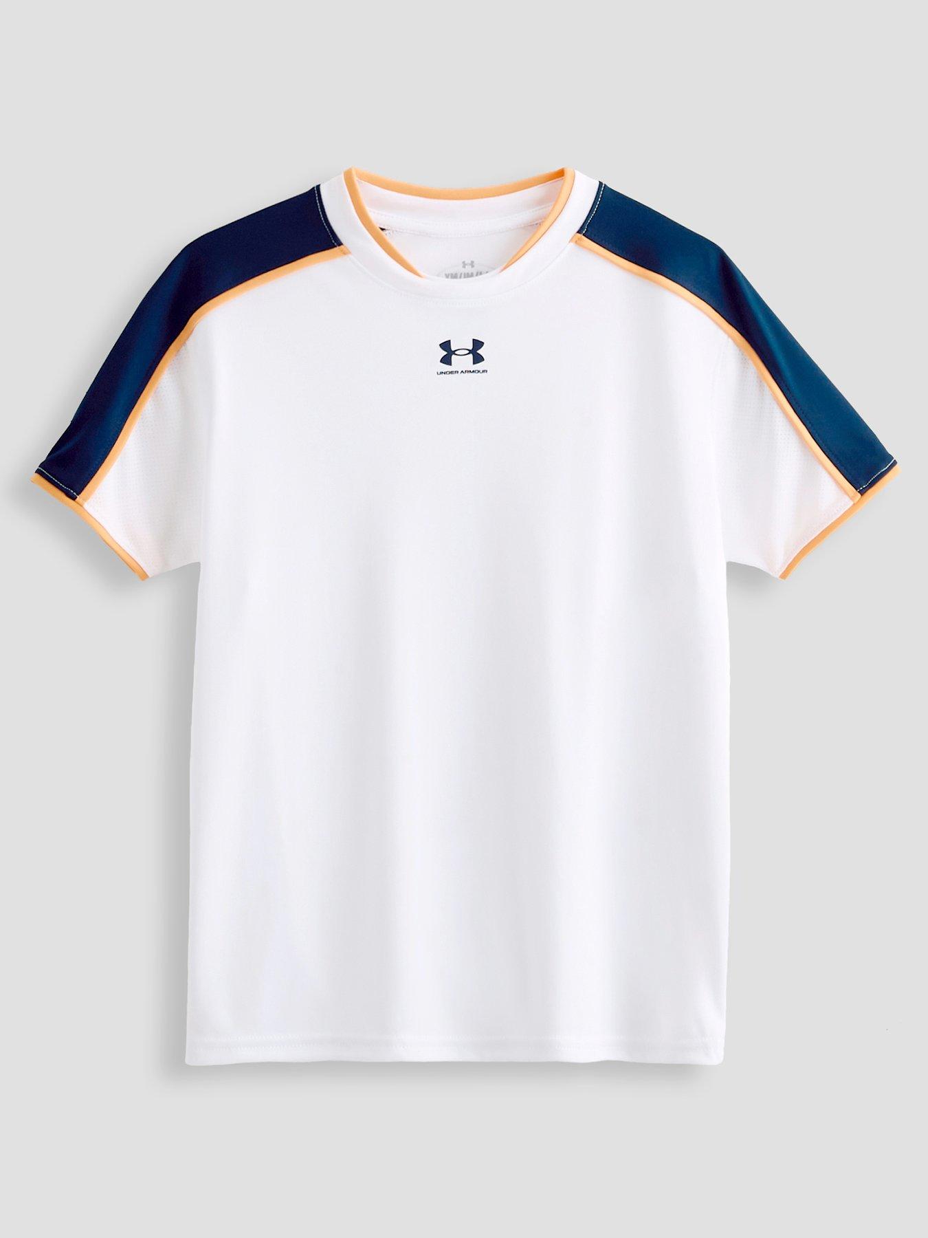 UNDER ARMOUR Boys Football Challenger Short Sleeve T-Shirt - White
